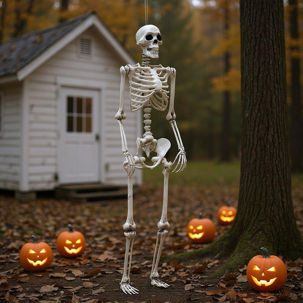 Distressed Whit - LIFE IDEAS - Realistic Skeleton Prop Decoration Posable Joints - 4