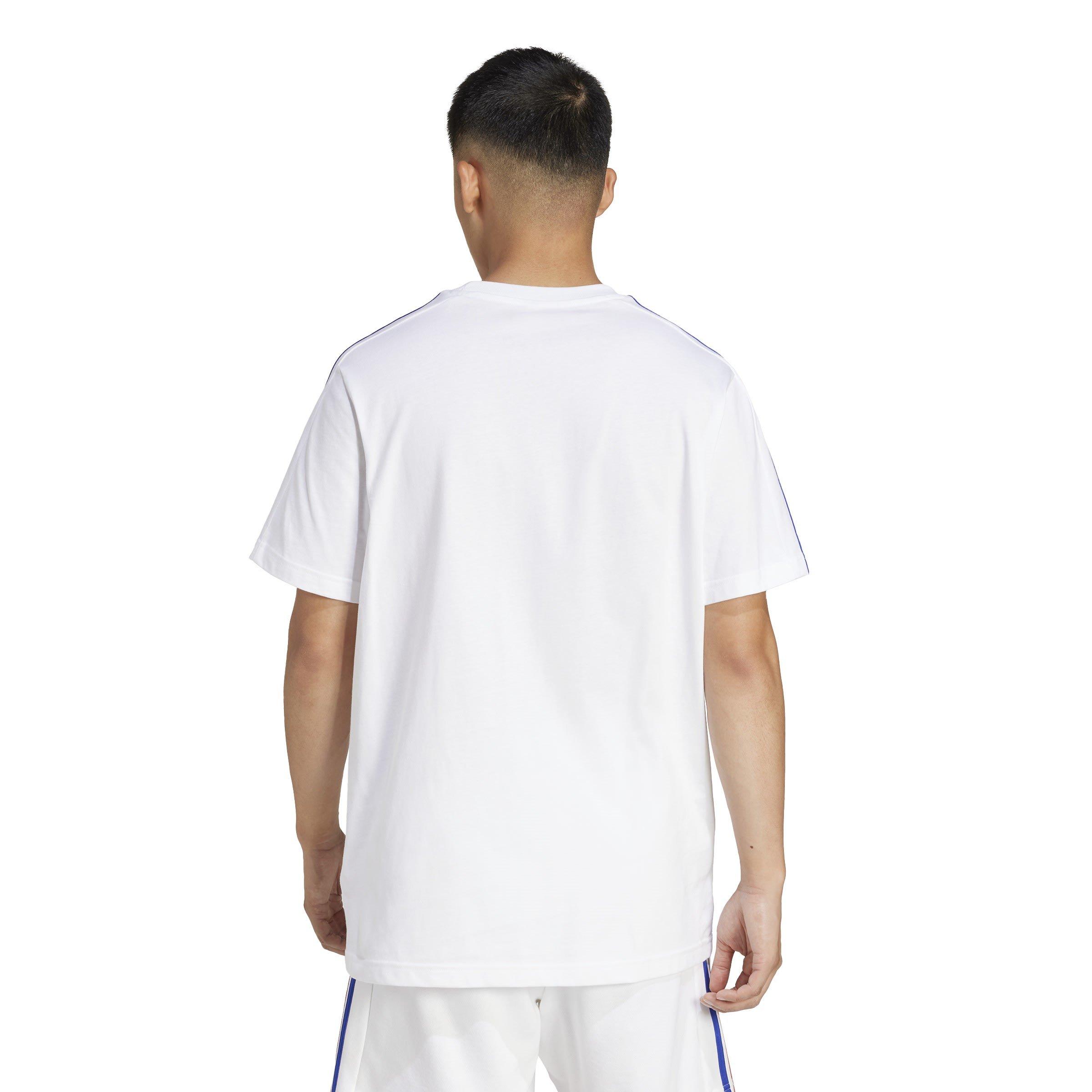 Bijela - adidas - France Essentials 3-Stripes T-Shirt Mens - 3