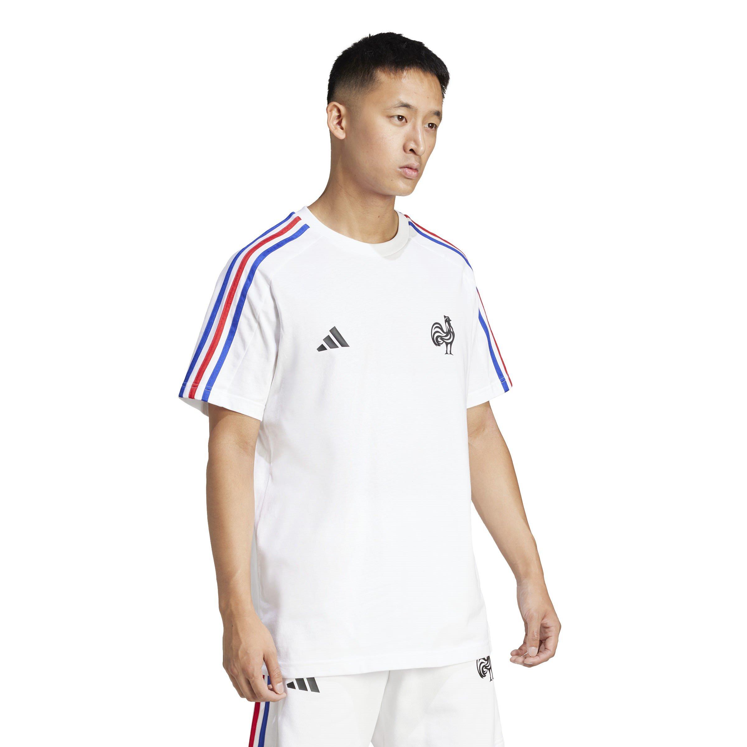Bijela - adidas - France Essentials 3-Stripes T-Shirt Mens - 4