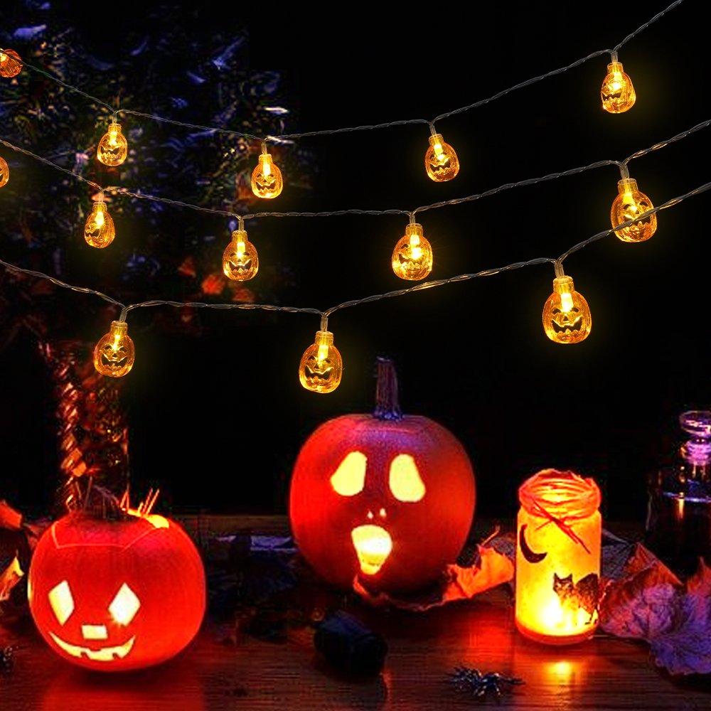Orangewhite - LIFE IDEAS - Decorative Pumpkin LED String Light - 4