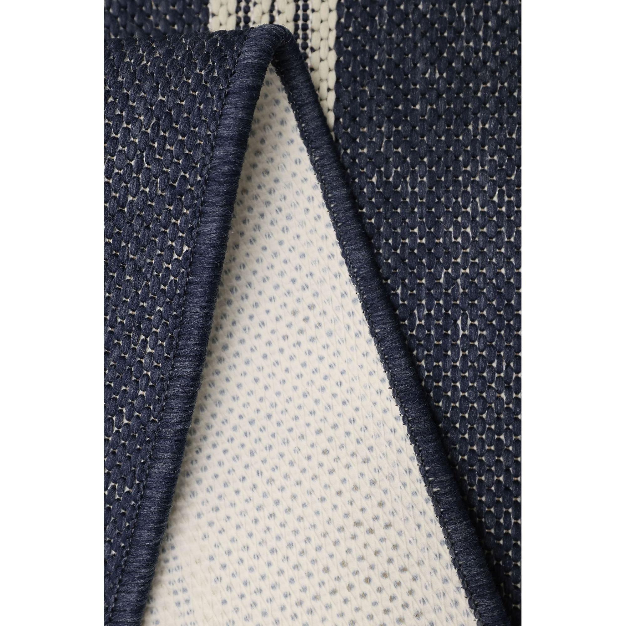 Navy - Homemaker - Gel Backed Border Flatweave Rug Navy - 6