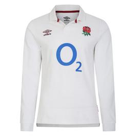 Umbro England Rugby Long Sleeve Home Rugby Shirt 2023 2024 Juniors