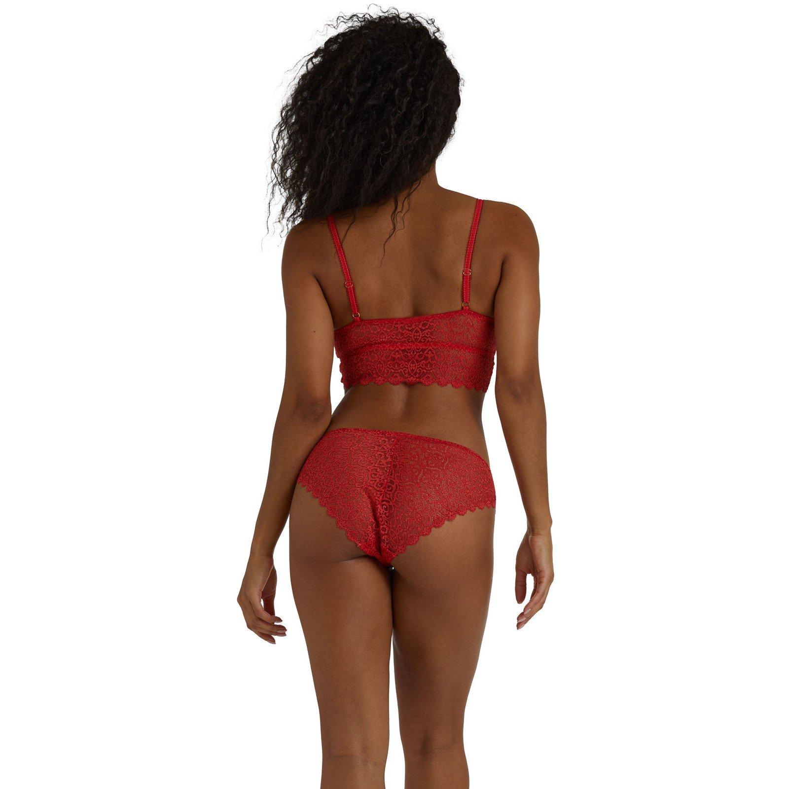 Red - Wolf and Whistle - Ariana Red Everyday Lace Bralette - 2
