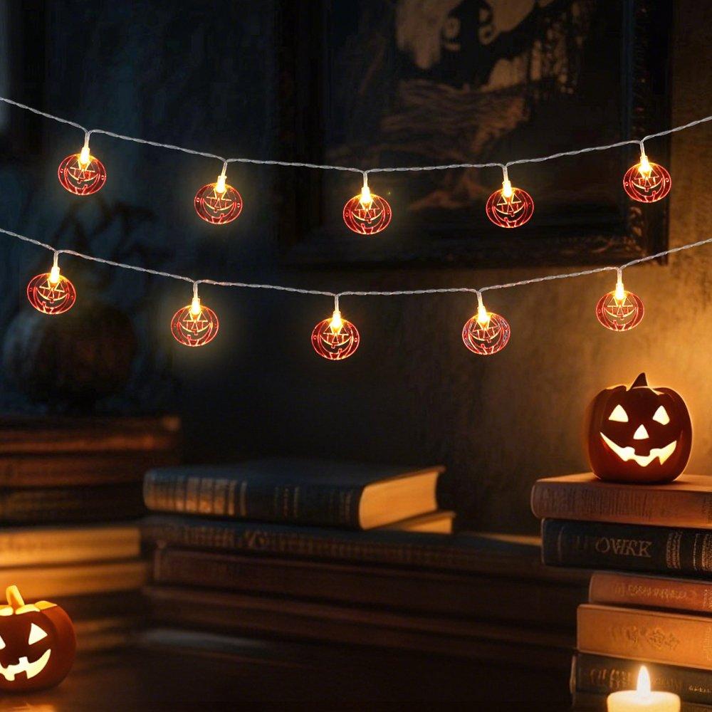 Orangewhite - LIFE IDEAS - Smiley Pumpkin LED String Lights Party Decor - 3