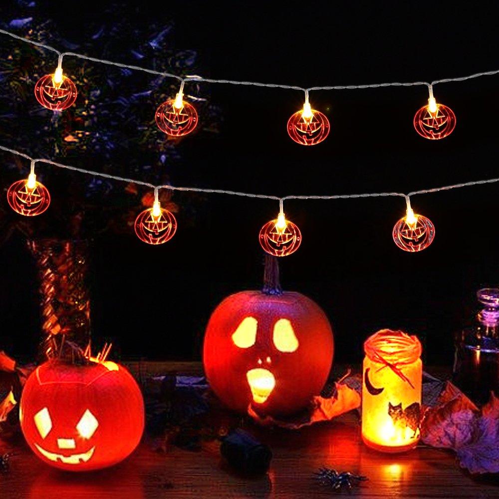 Orangewhite - LIFE IDEAS - Smiley Pumpkin LED String Lights Party Decor - 5