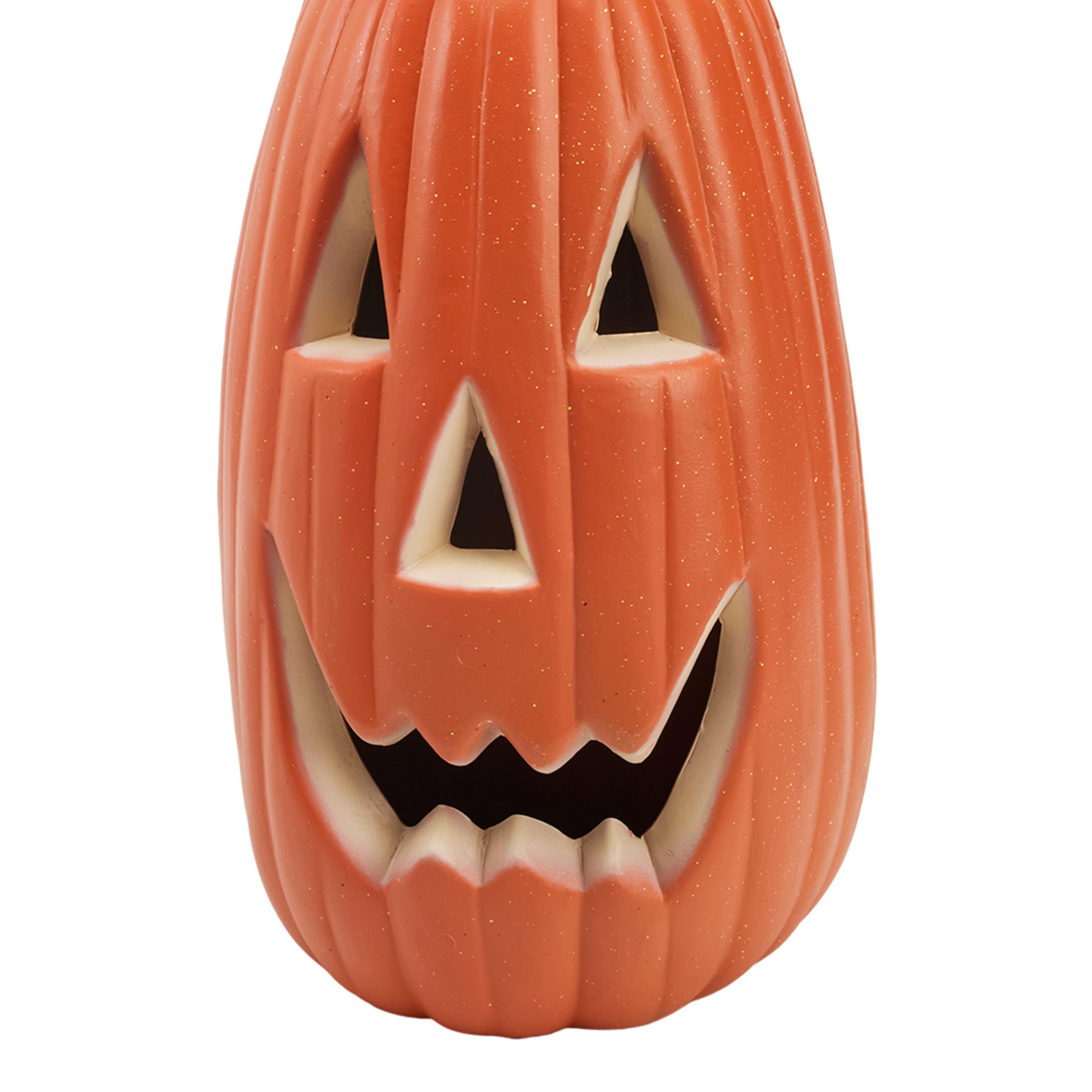 Orange - LIFE IDEAS - Halloween LED Pumpkin Lantern Battery Operated - 5