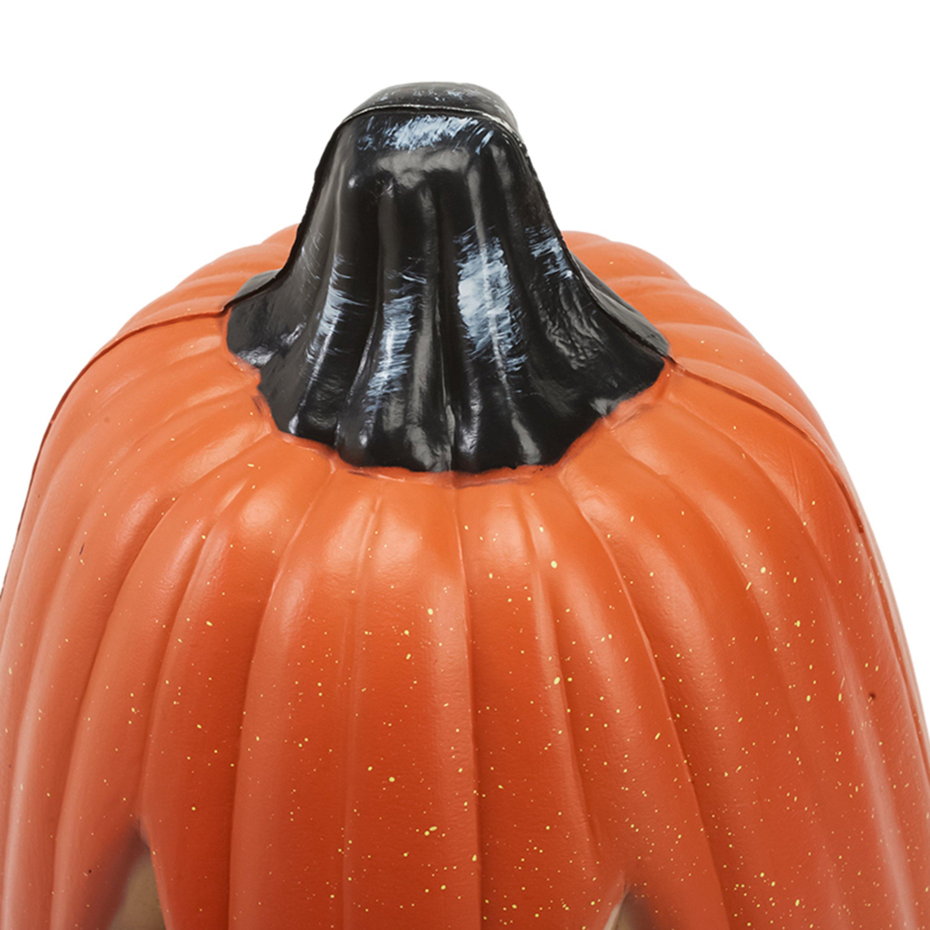 Orange - LIFE IDEAS - Halloween LED Pumpkin Lantern Battery Operated - 8