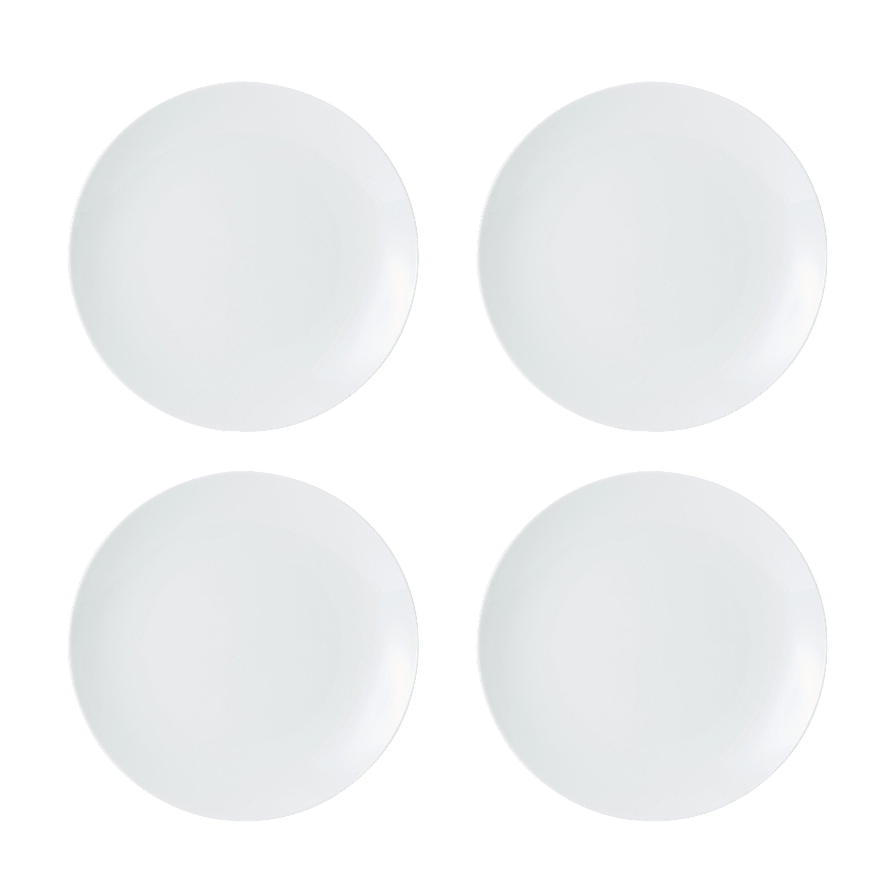 Mikasa  Chalk Porcelain Dinner Plates - White - 27 cm