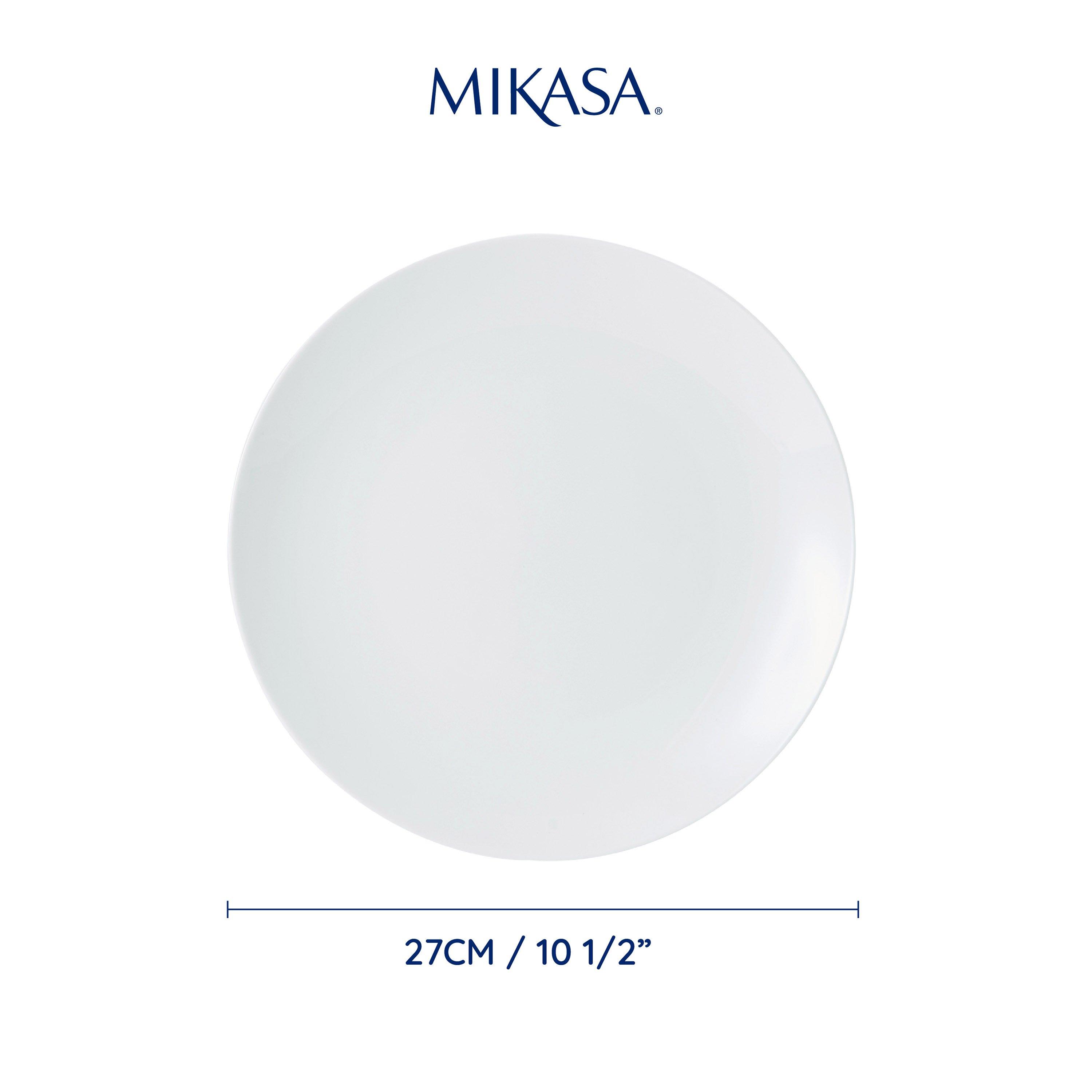 White - Mikasa - Mikasa Chalk Porcelain Dinner Plates - 2