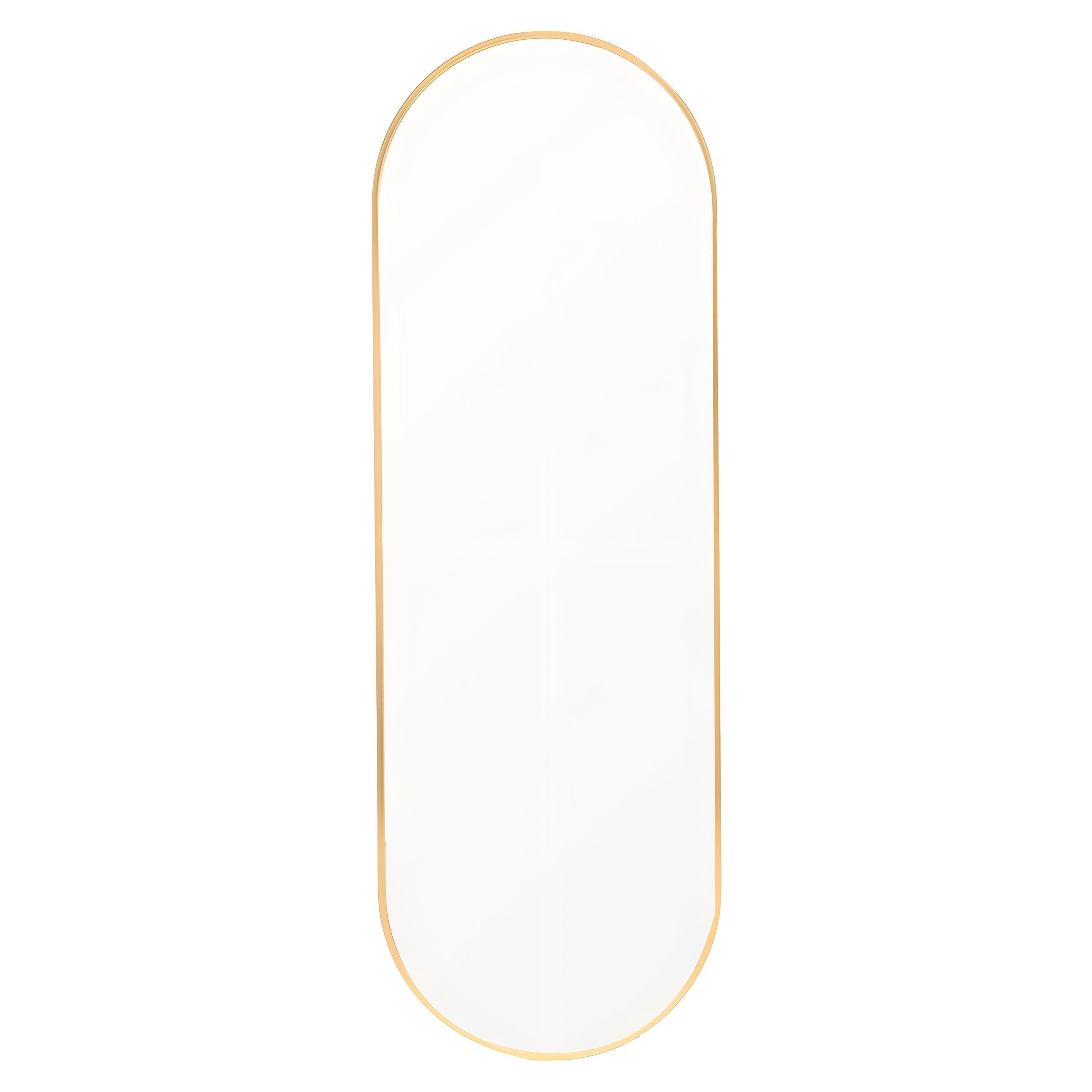 Gold - LIFE IDEAS - Gold Oval Frame Self-adhesive Full Length Mirror - 2