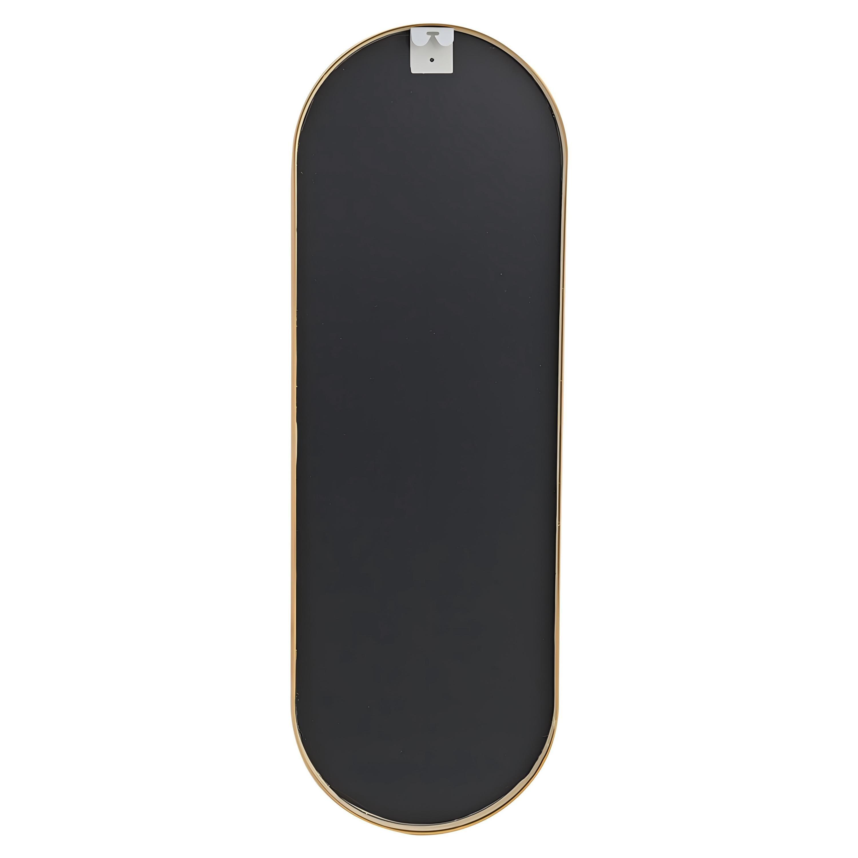 Gold - LIFE IDEAS - Gold Oval Frame Self-adhesive Full Length Mirror - 3