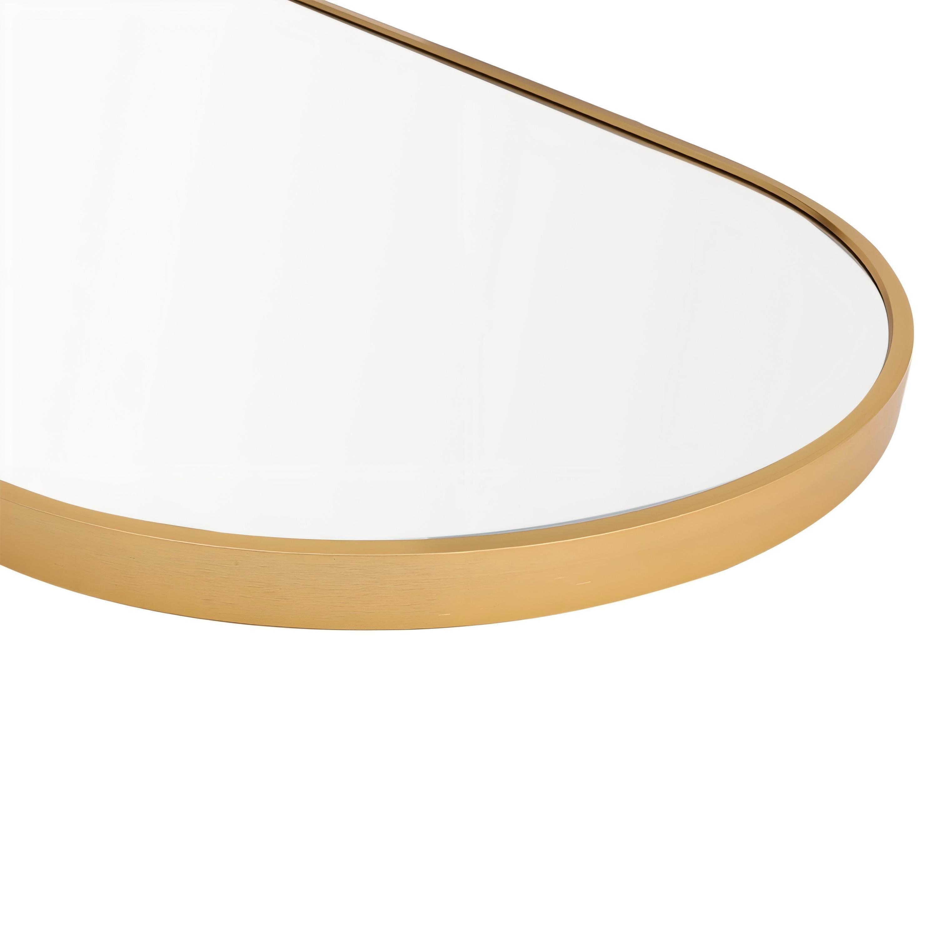 Gold - LIFE IDEAS - Gold Oval Frame Self-adhesive Full Length Mirror - 4