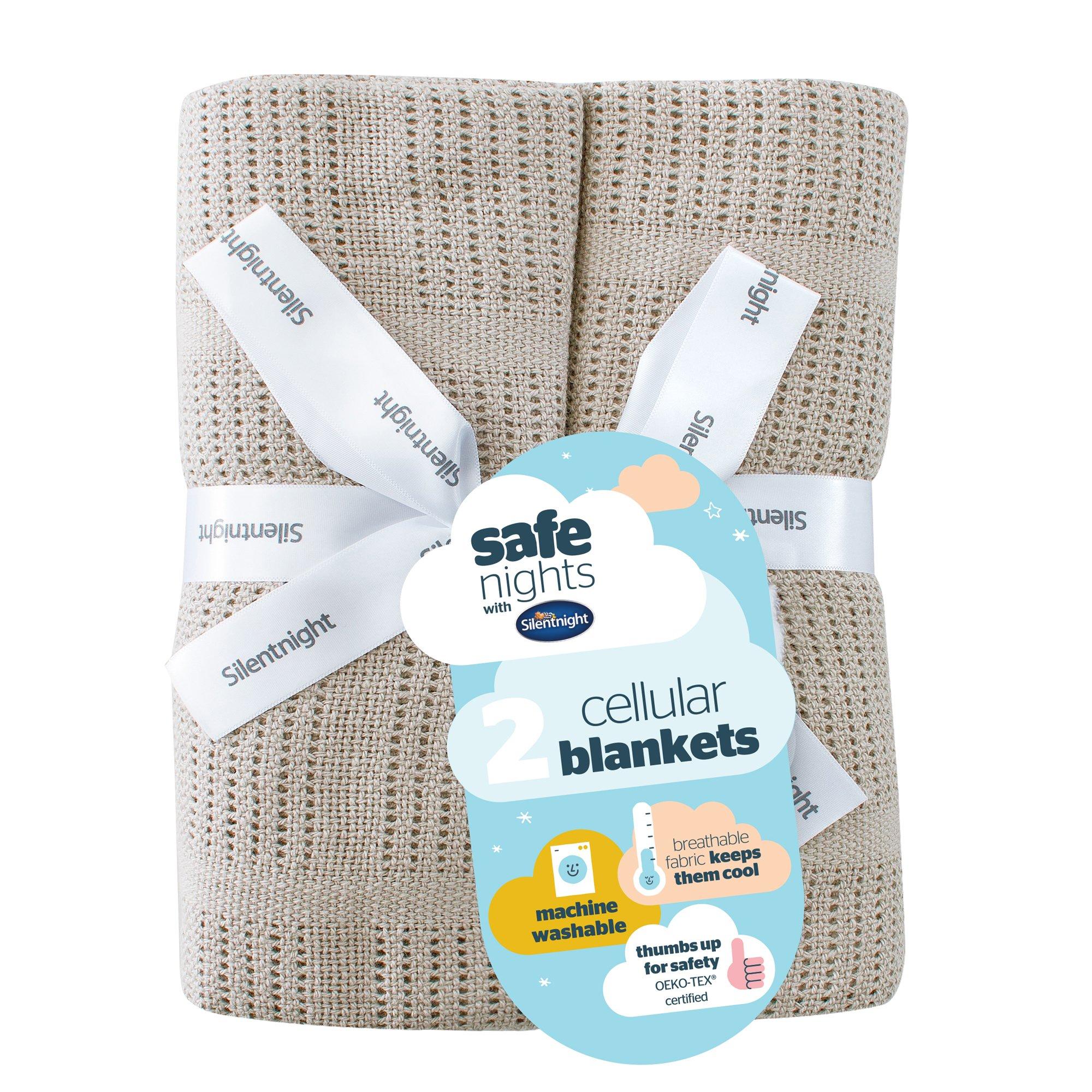 Grey - Silentnight - Safe Nights Cellular Blanket - 2 Pack - 1