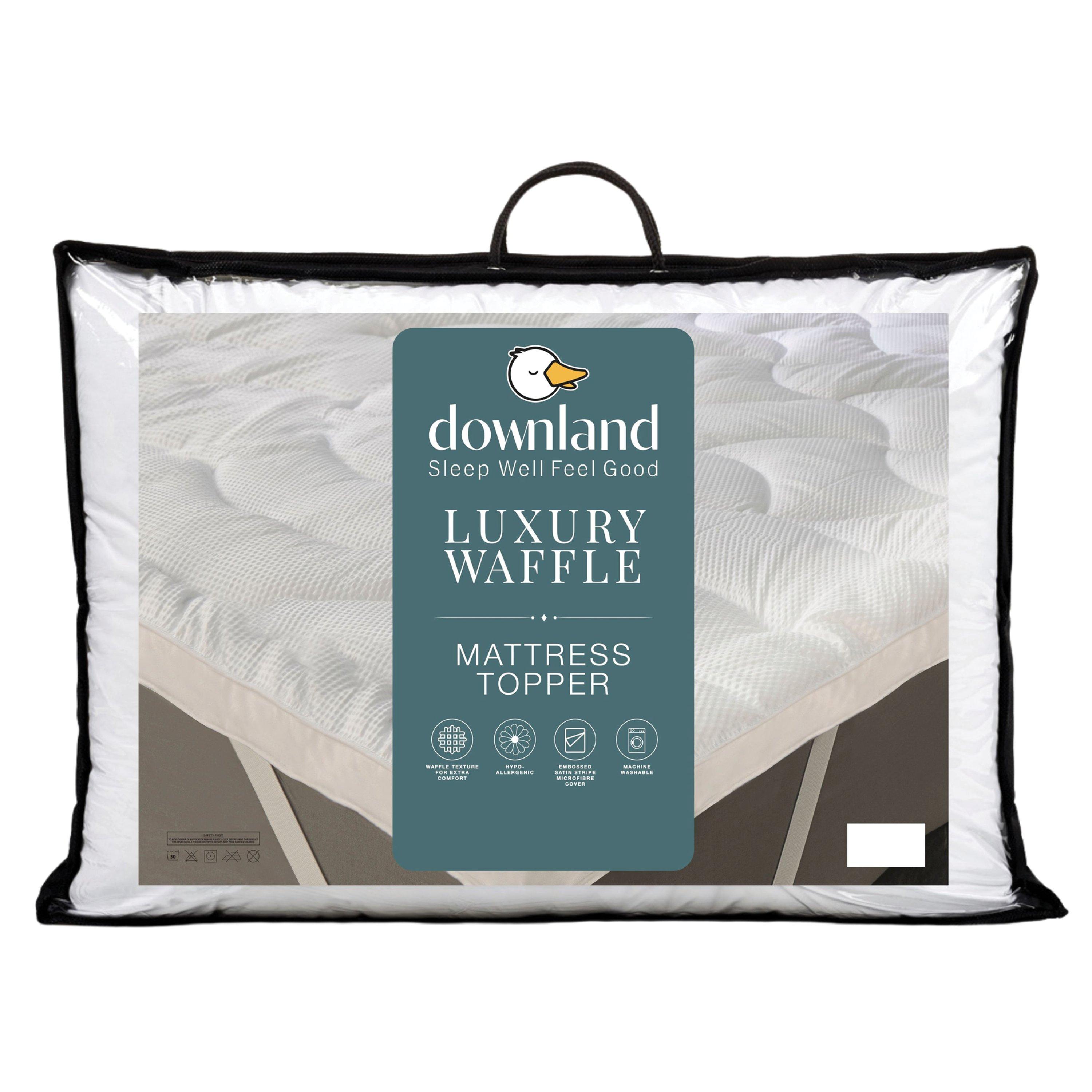 White - Downland - Luxury Waffle Topper - 1
