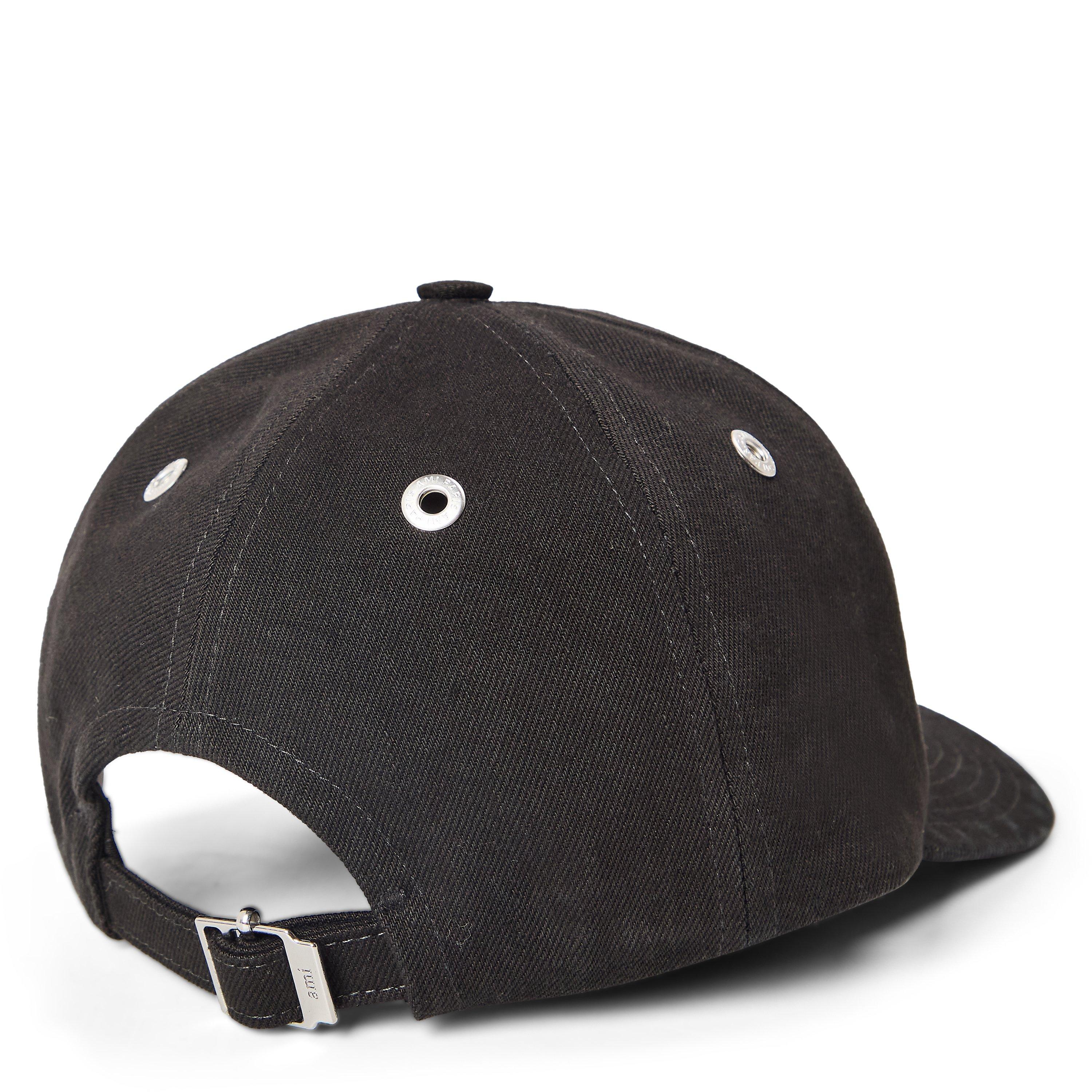 Black/White - Ami Paris - Adc Embroidery Cap - 2