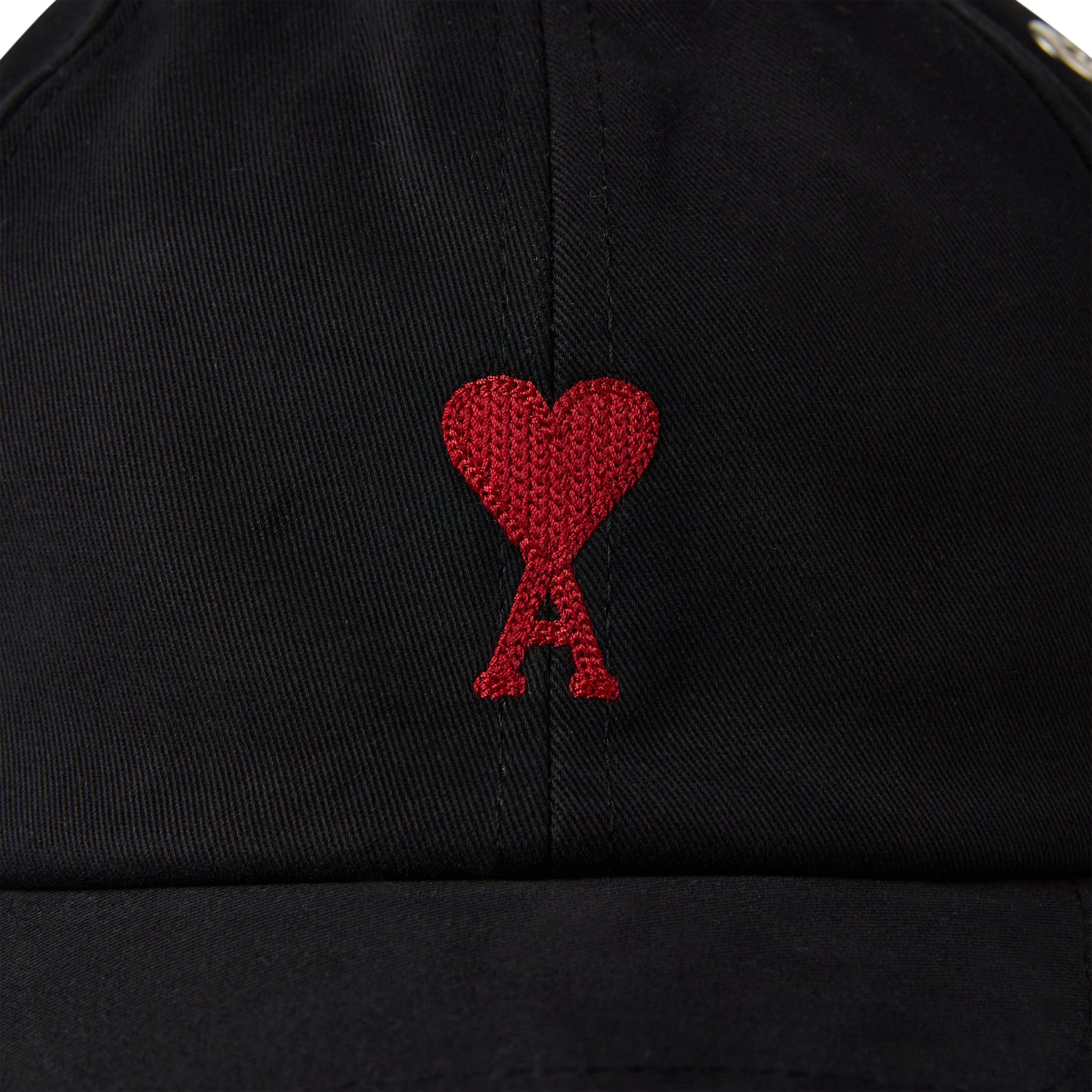 BLACK/001 - Ami Paris - Adc Embroidery Cap - 4
