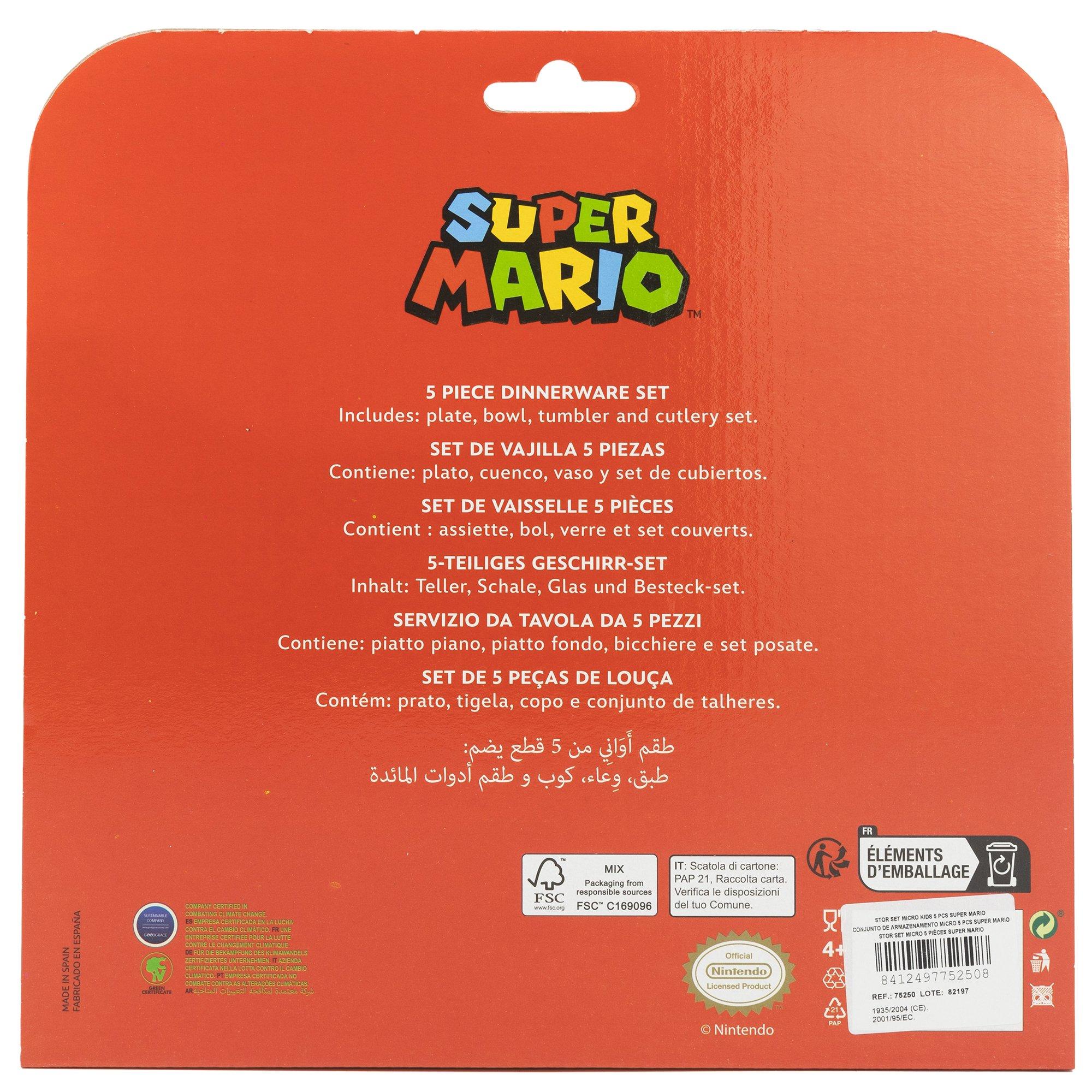 Red - Super Mario - Supermario 3 Piece Dinner Set - 5