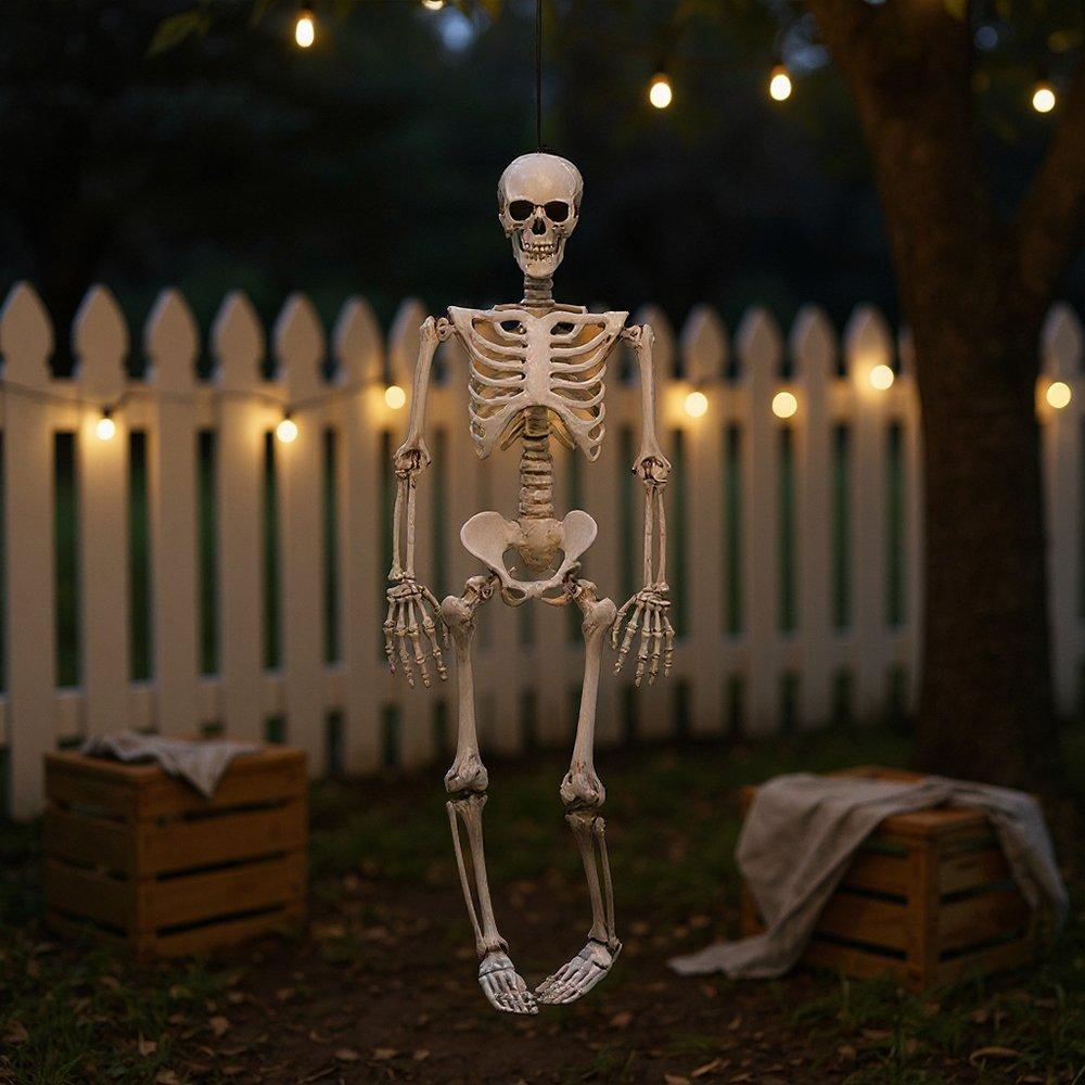 Distressed Whit - LIFE IDEAS - Realistic Skeleton Prop Decoration Posable Joints - 4