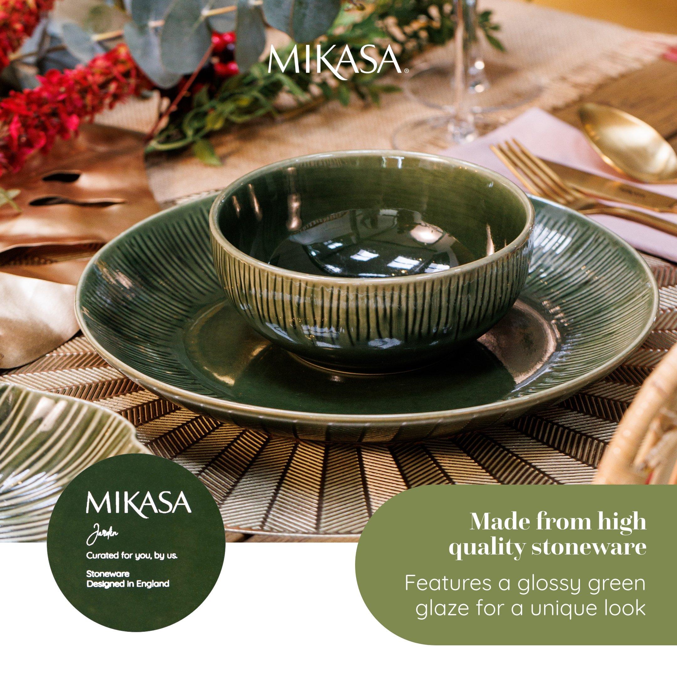Green - Mikasa - Mikasa Jardin Stoneware Side Plates, Set of 4 - 4