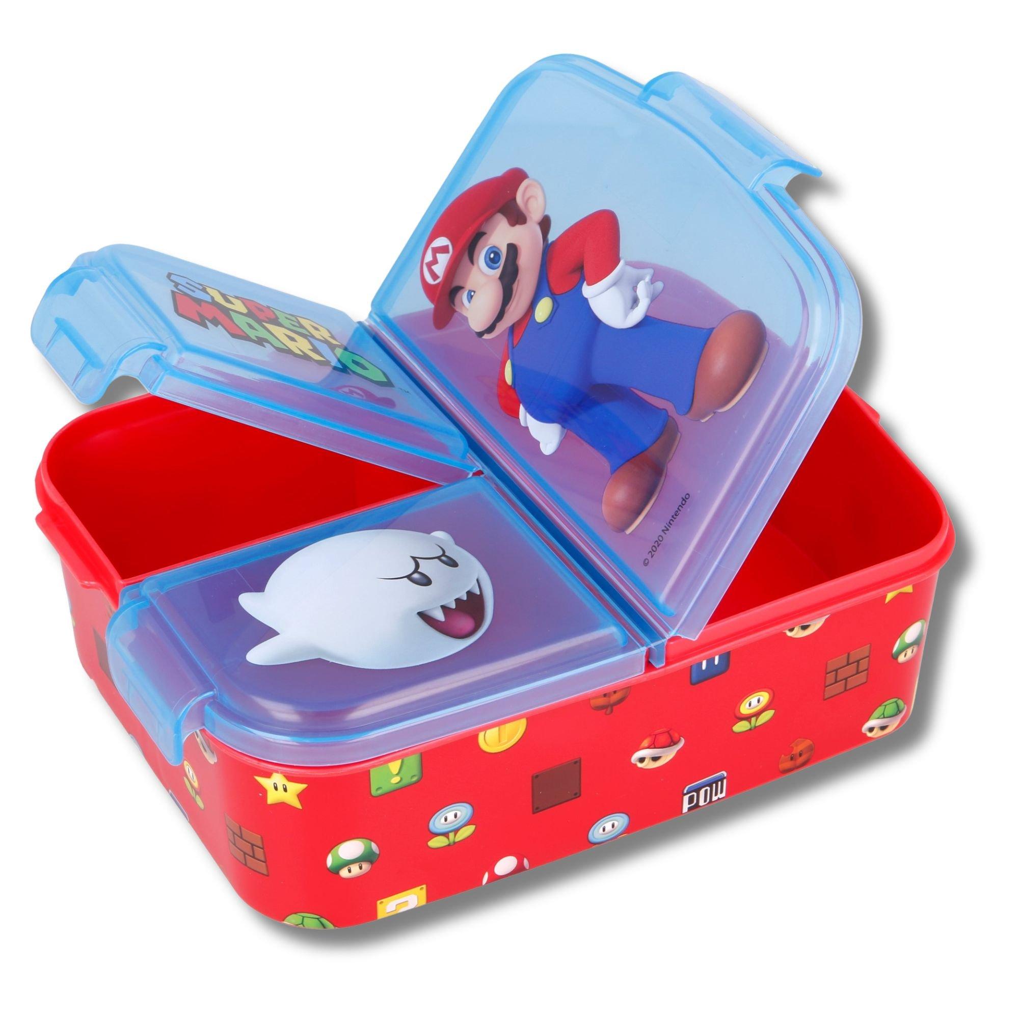 Red - Super Mario - Lunch Box with Aluminium Bottle - 2
