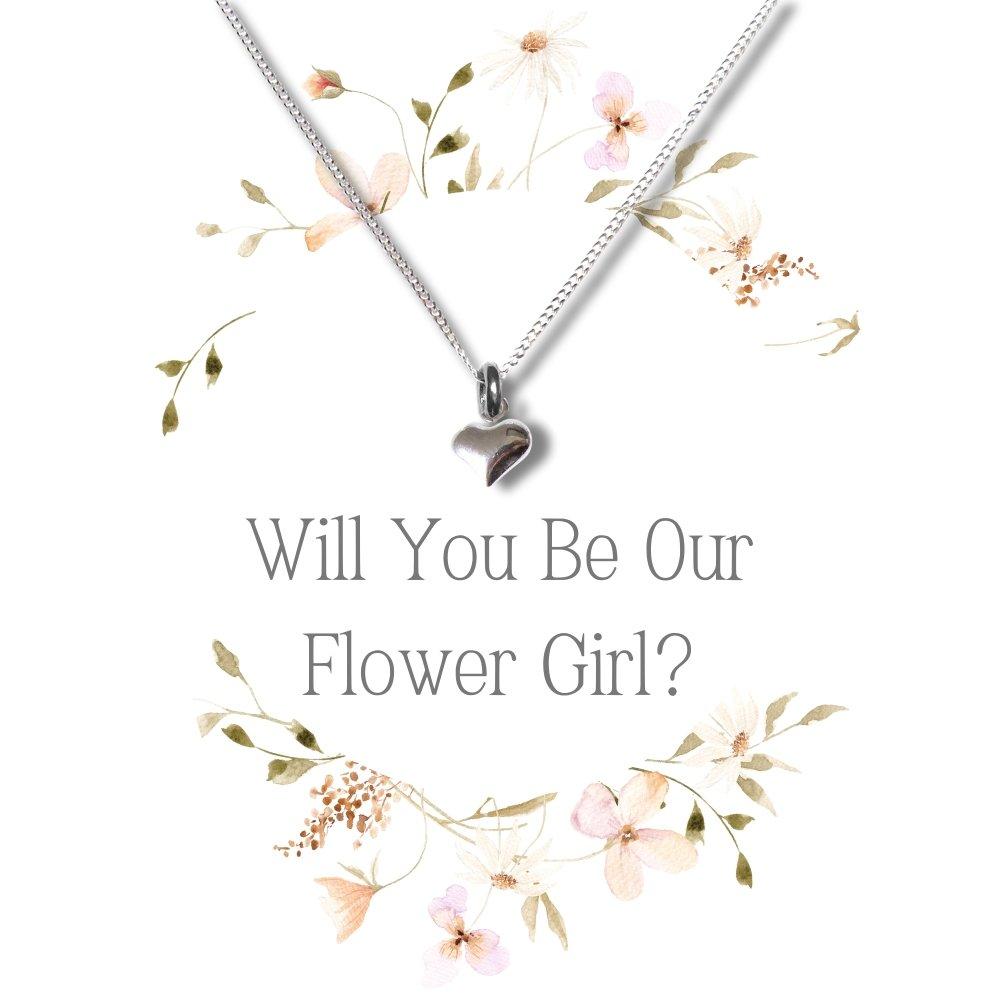 Silver - Aye Do Gifts - Will You Be My Flower Girl Necklace Card 00414-CD - 2