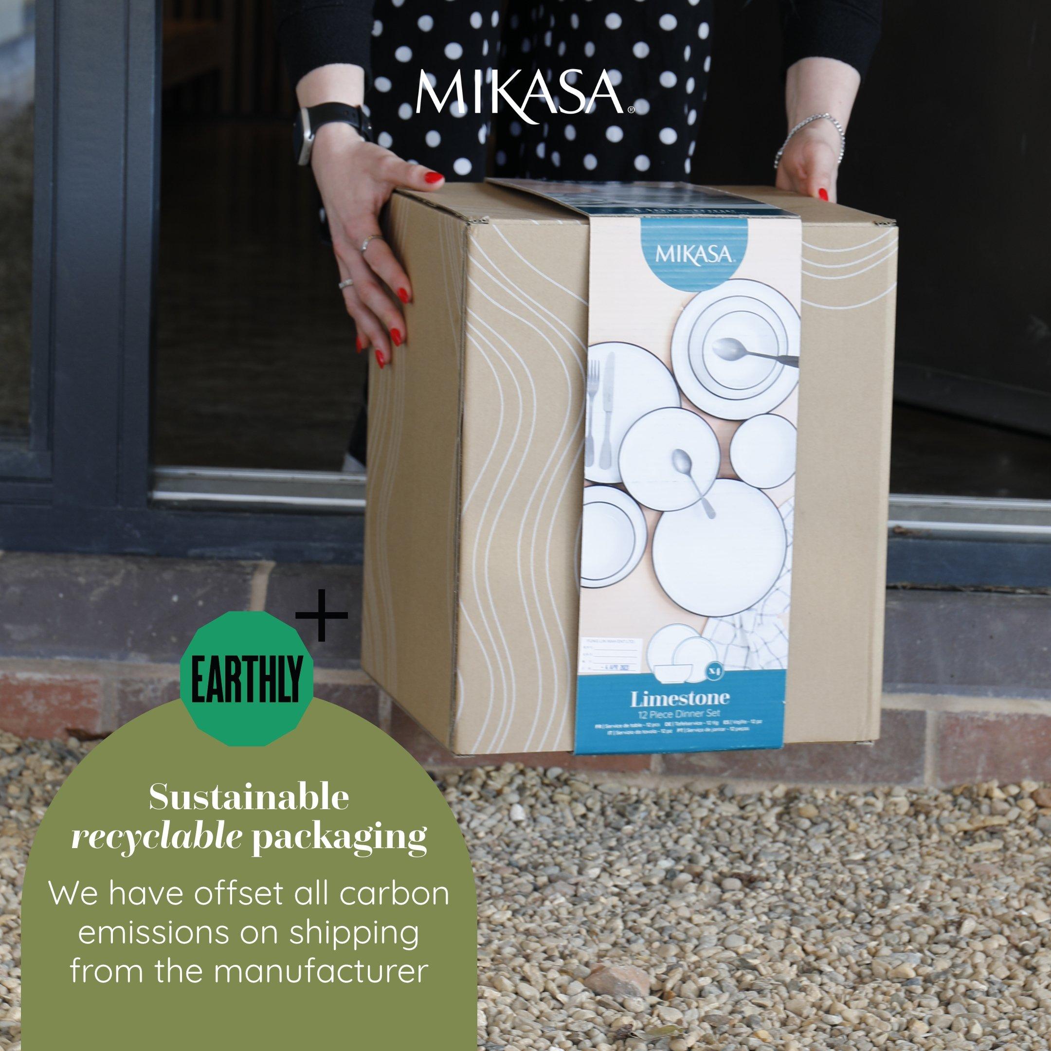 Green - Mikasa - Mikasa Jardin Stoneware Oval Serving Platter, 36cm - 8