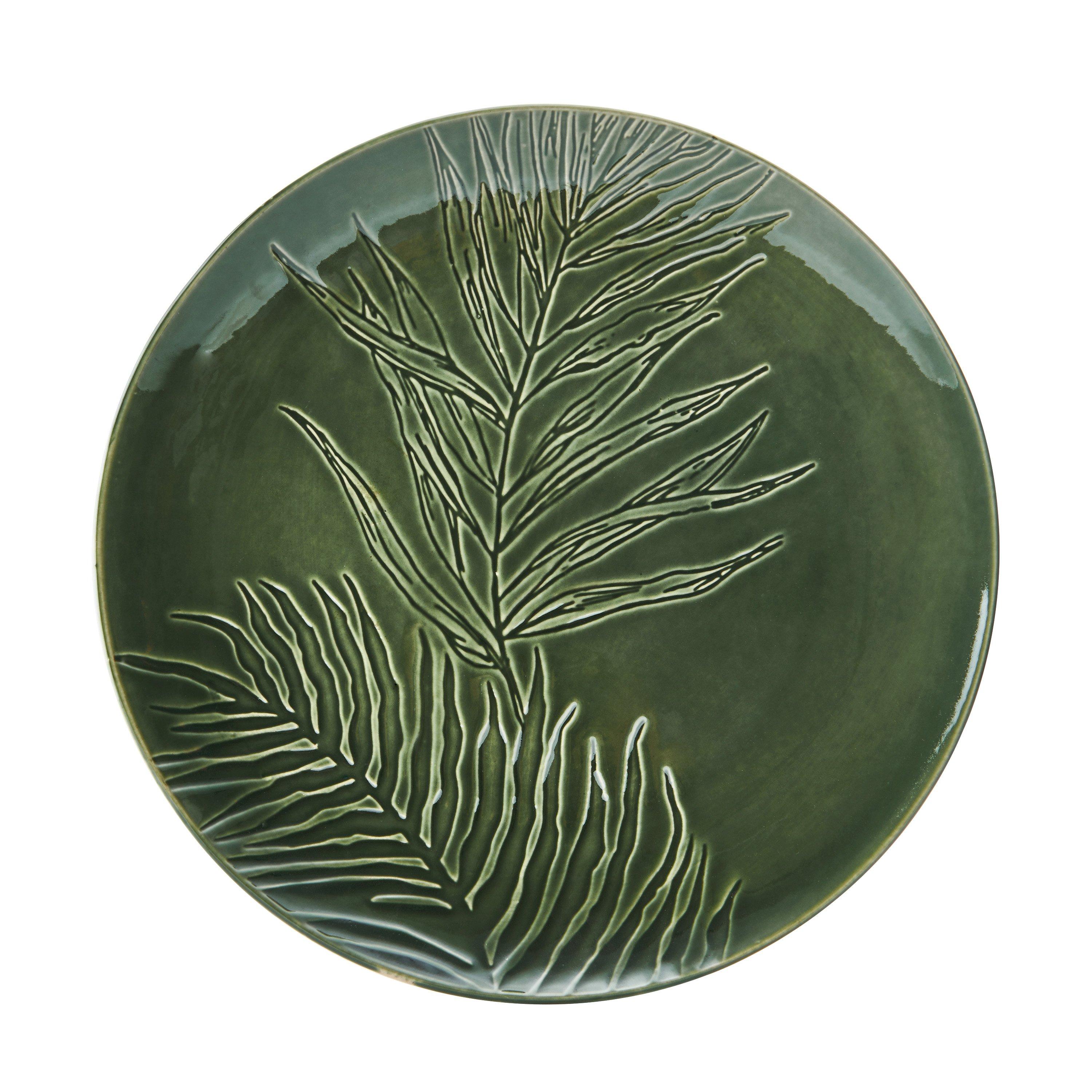 Mikasa  Jardin Stoneware Round Serving Platter - Green - 36 cm