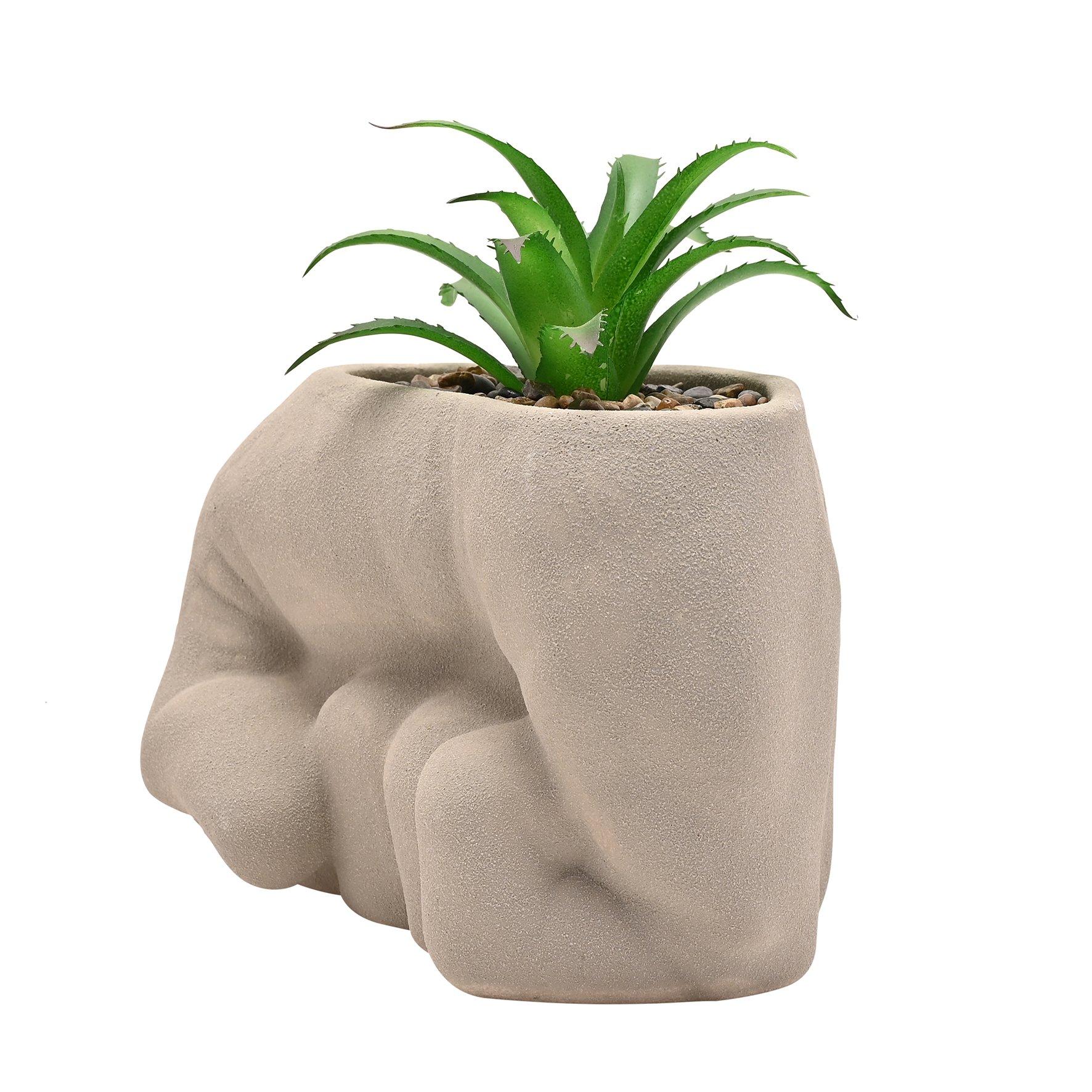 Multi - Marvel - Marvel Hulk Fist Planter With Faux Plant - 3