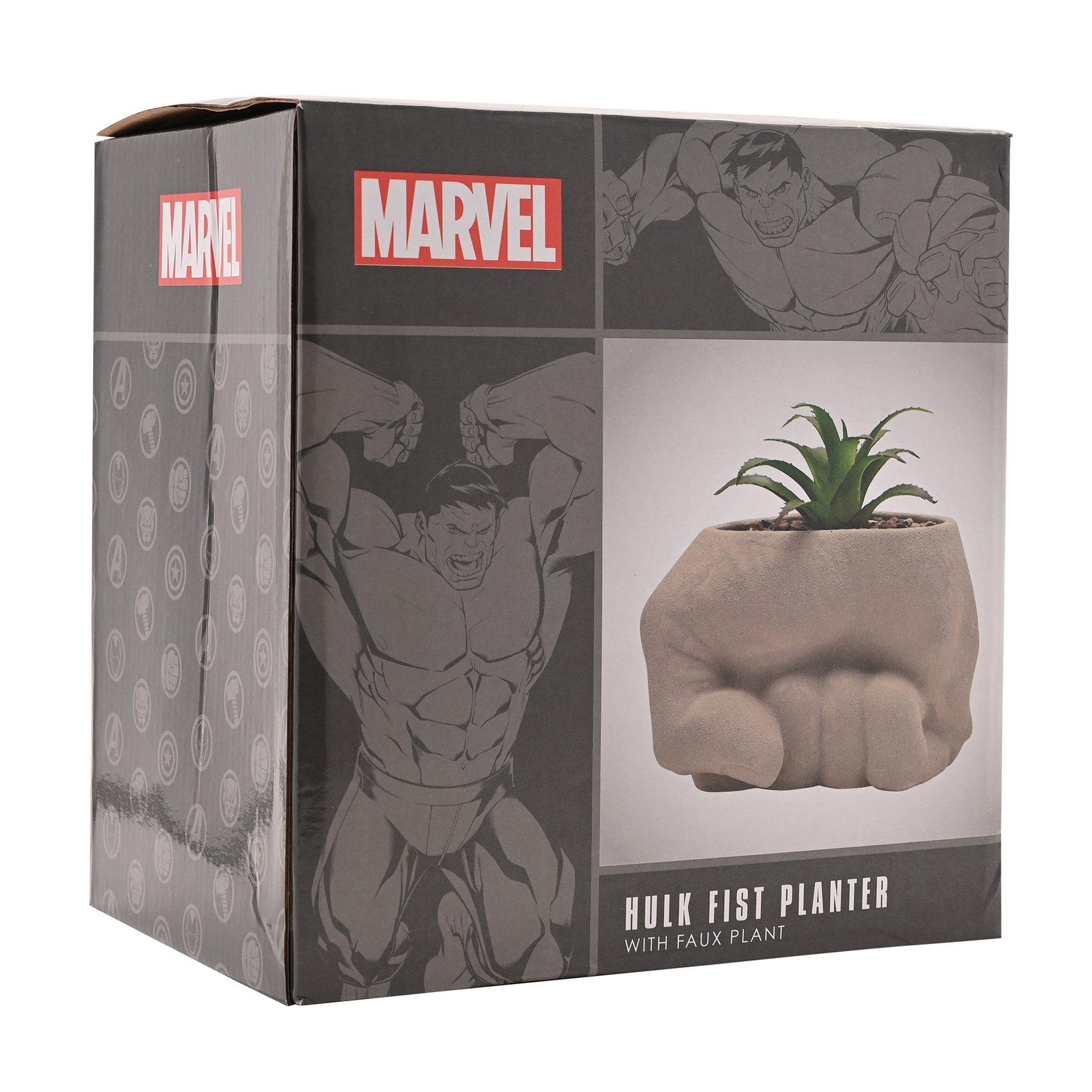 Multi - Marvel - Marvel Hulk Fist Planter With Faux Plant - 4