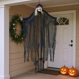 LIFE IDEAS Halloween Hanging Skeleton Ghost with Sensor