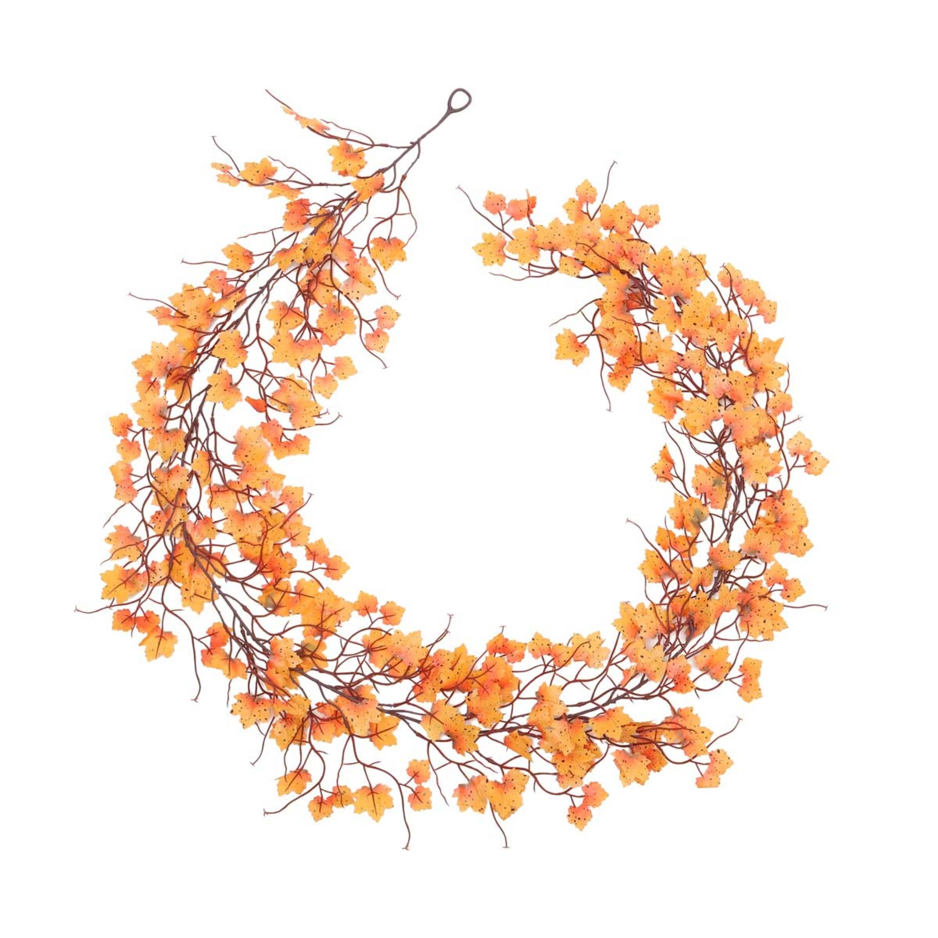 Orange - LIFE IDEAS - Autumn Artificial Maple Leaf Garland - 3