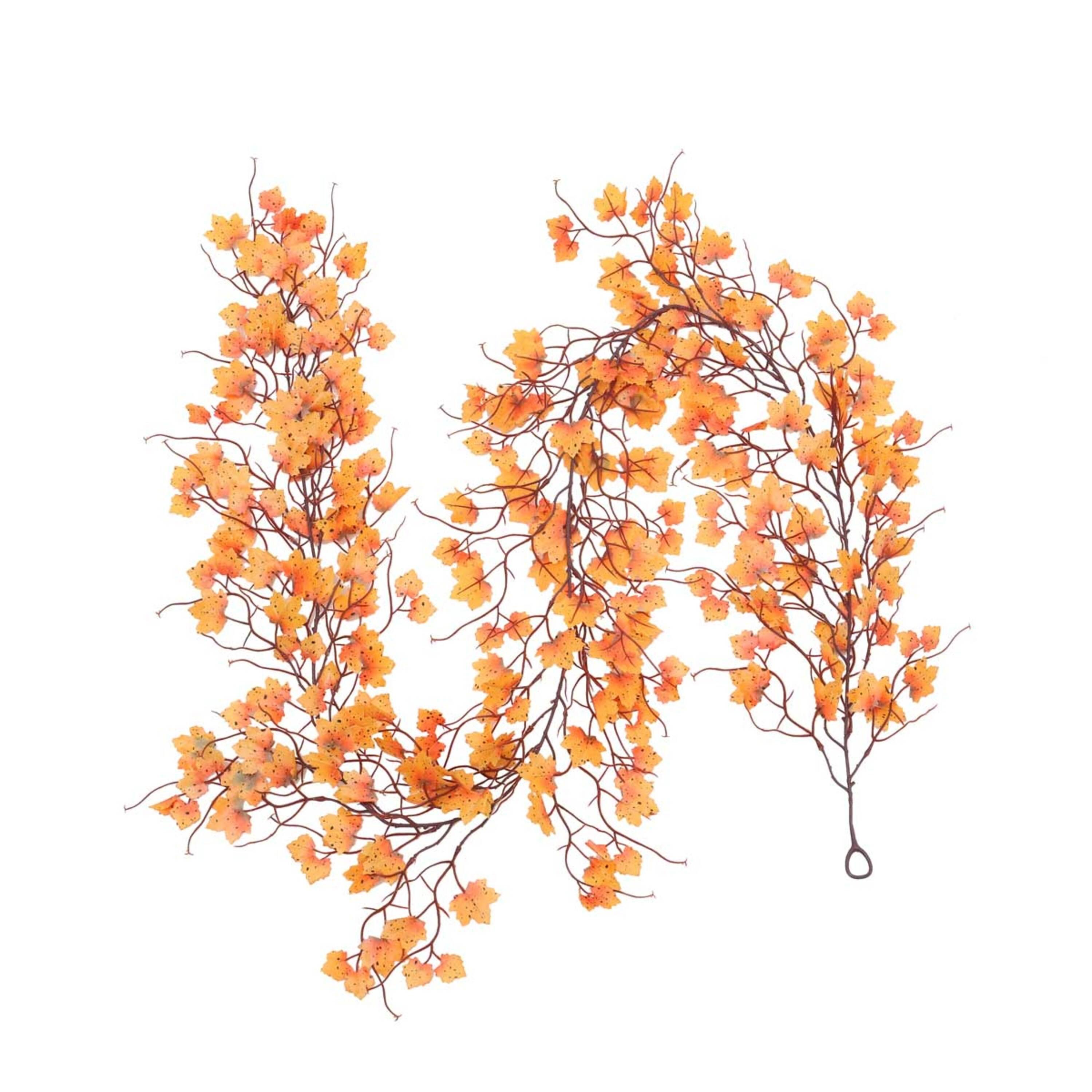 Orange - LIFE IDEAS - Autumn Artificial Maple Leaf Garland - 4