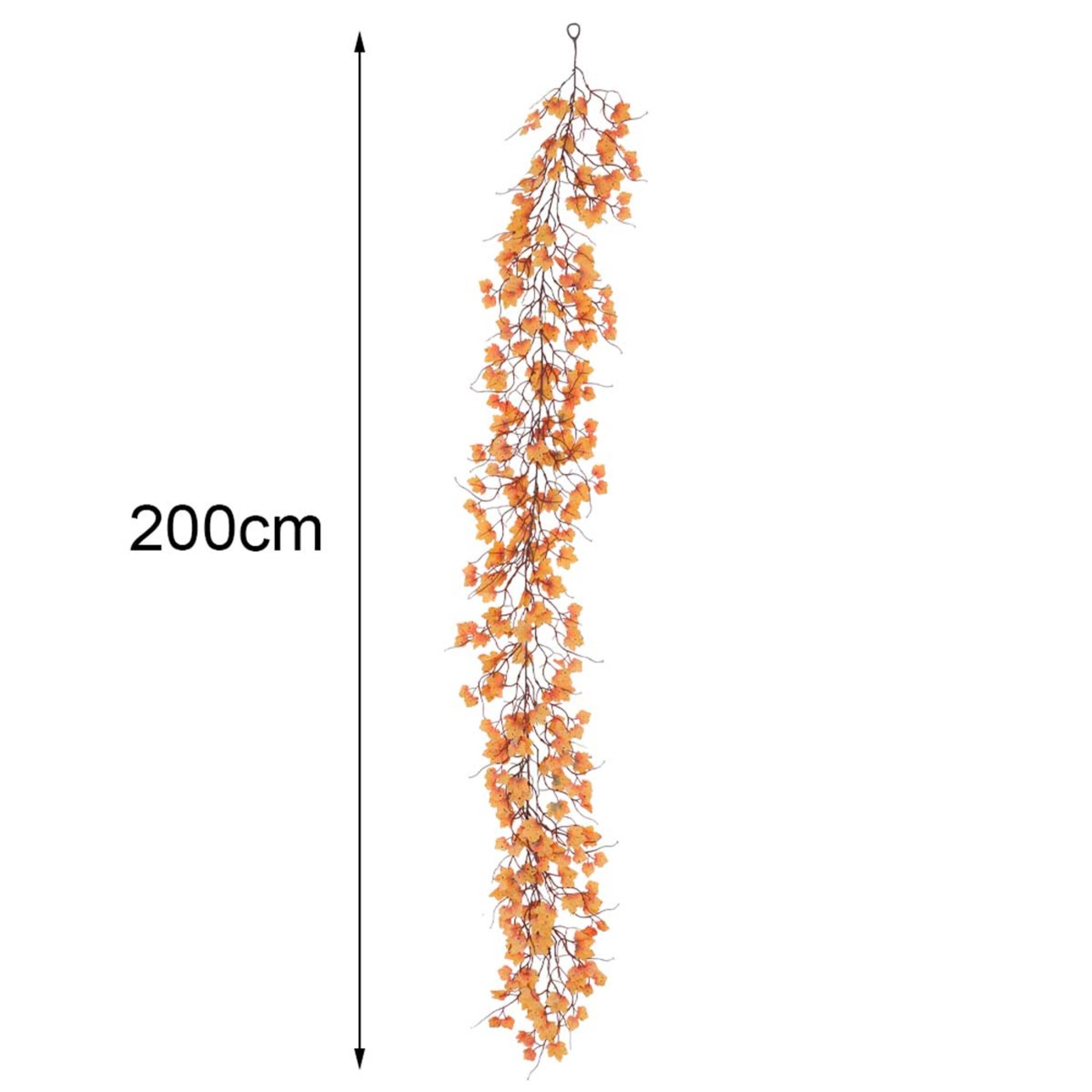 Orange - LIFE IDEAS - Autumn Artificial Maple Leaf Garland - 10