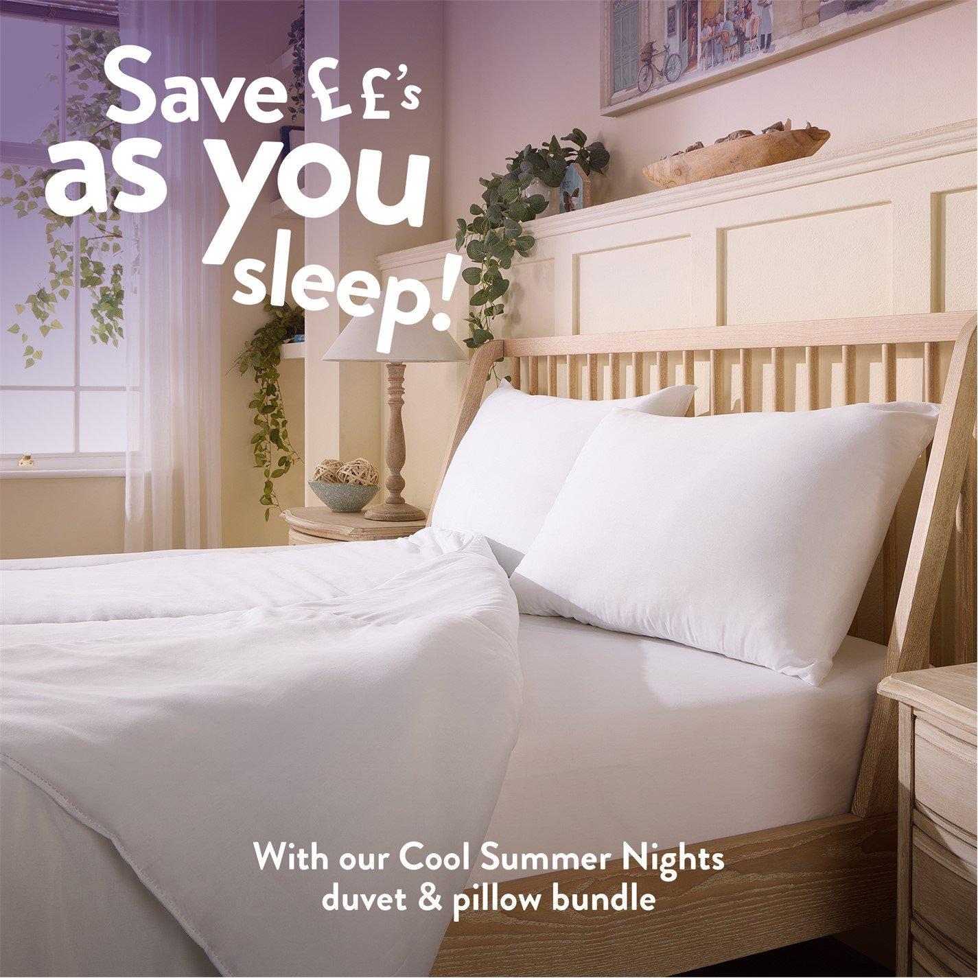 White - Slumberdown - Cool Summer Nights 7.5 Tog Duvet - 7