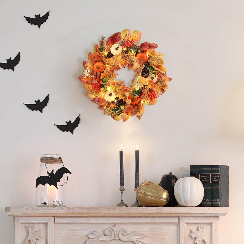 Orangeyellow - LIFE IDEAS - Fall Wreath Front Door Wreath - 2