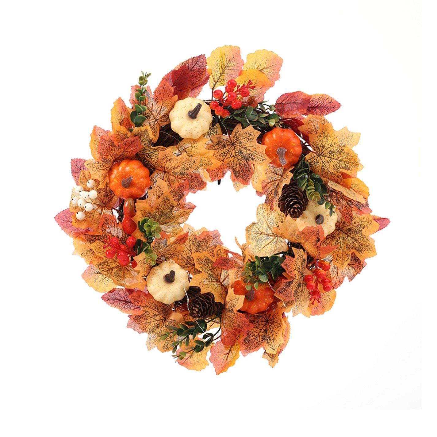 Orangeyellow - LIFE IDEAS - Fall Wreath Front Door Wreath - 4