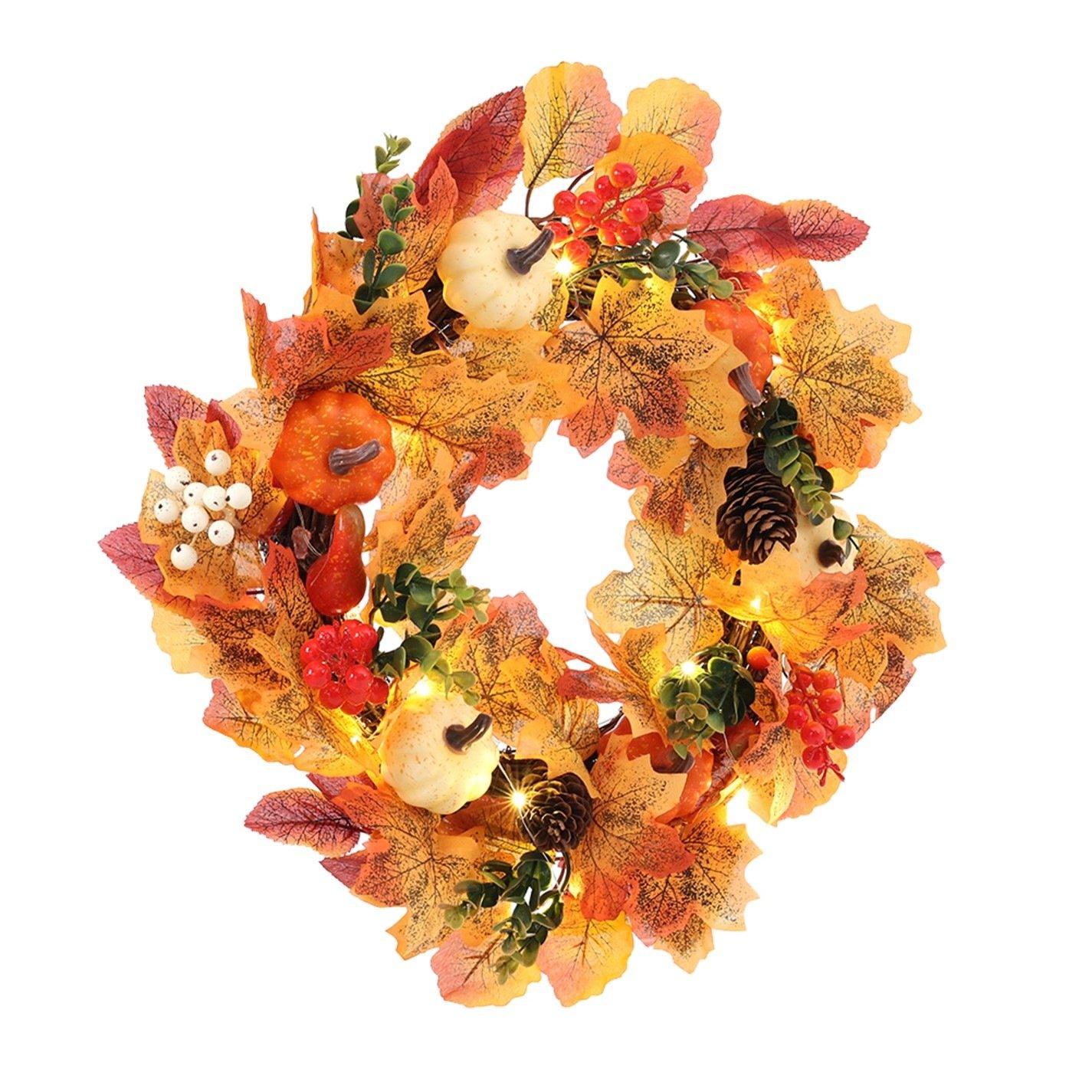 Orangeyellow - LIFE IDEAS - Fall Wreath Front Door Wreath - 5