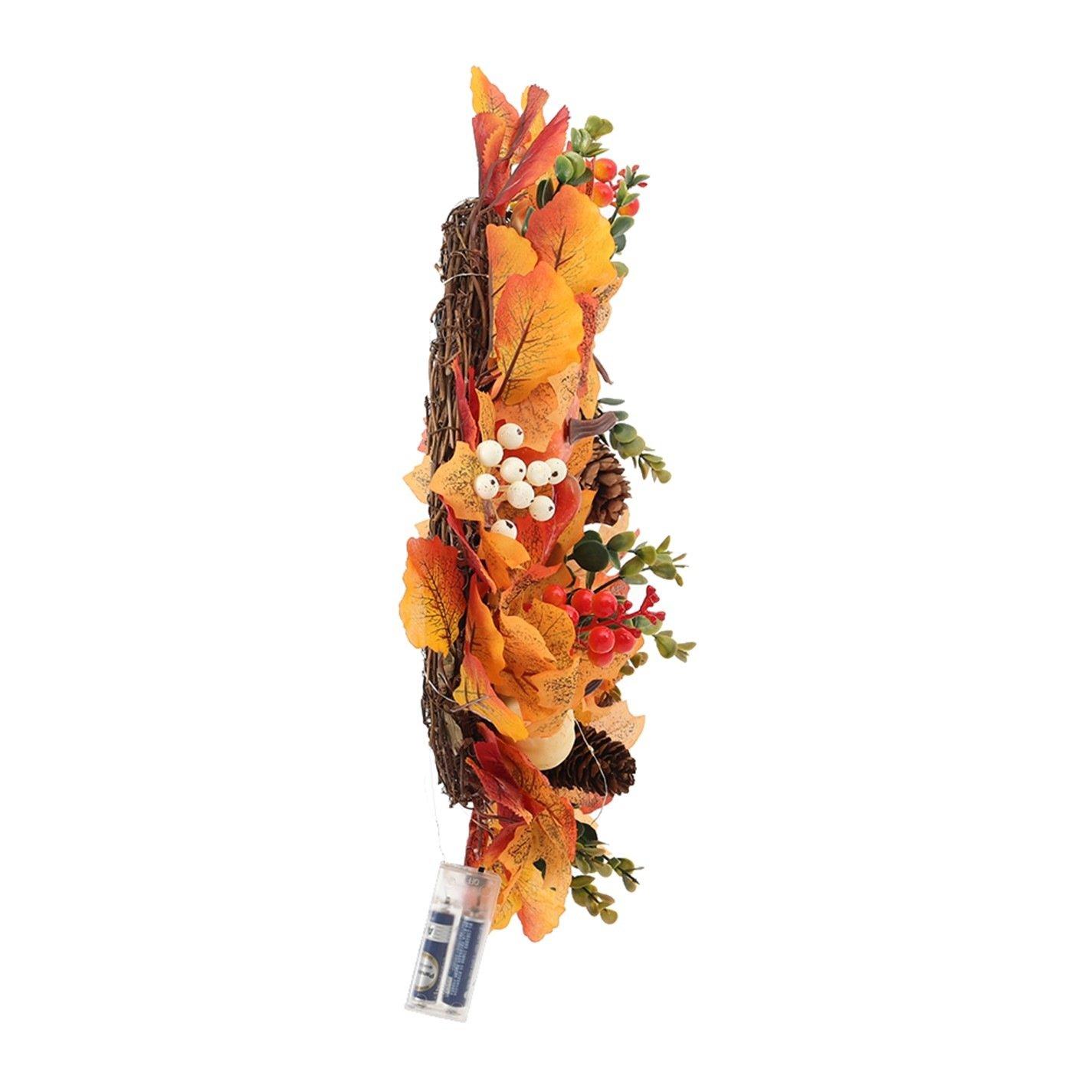 Orangeyellow - LIFE IDEAS - Fall Wreath Front Door Wreath - 6