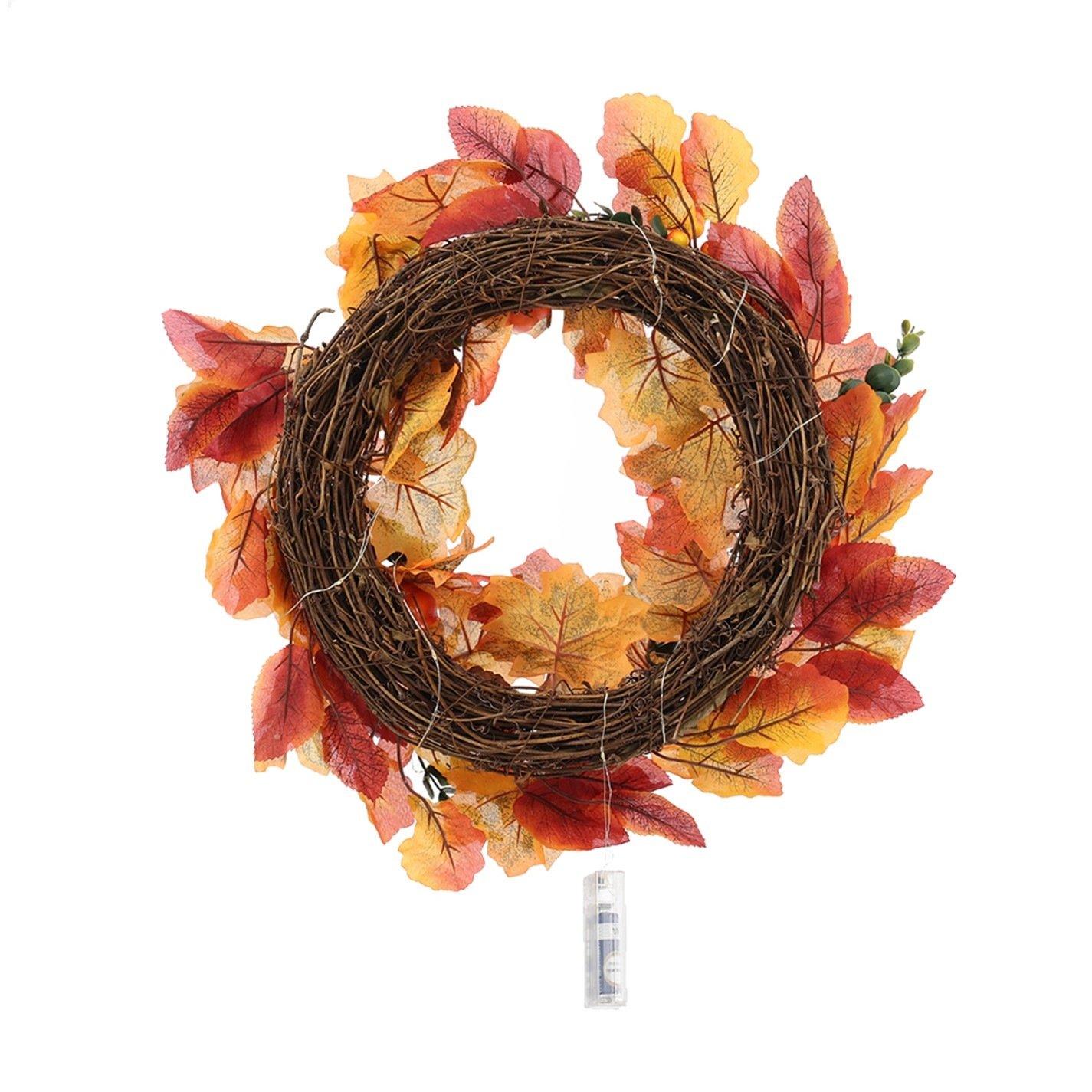 Orangeyellow - LIFE IDEAS - Fall Wreath Front Door Wreath - 7