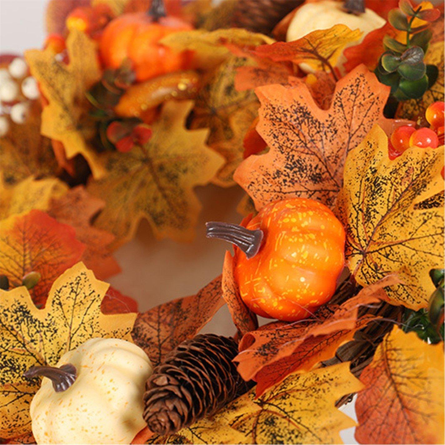 Orangeyellow - LIFE IDEAS - Fall Wreath Front Door Wreath - 8