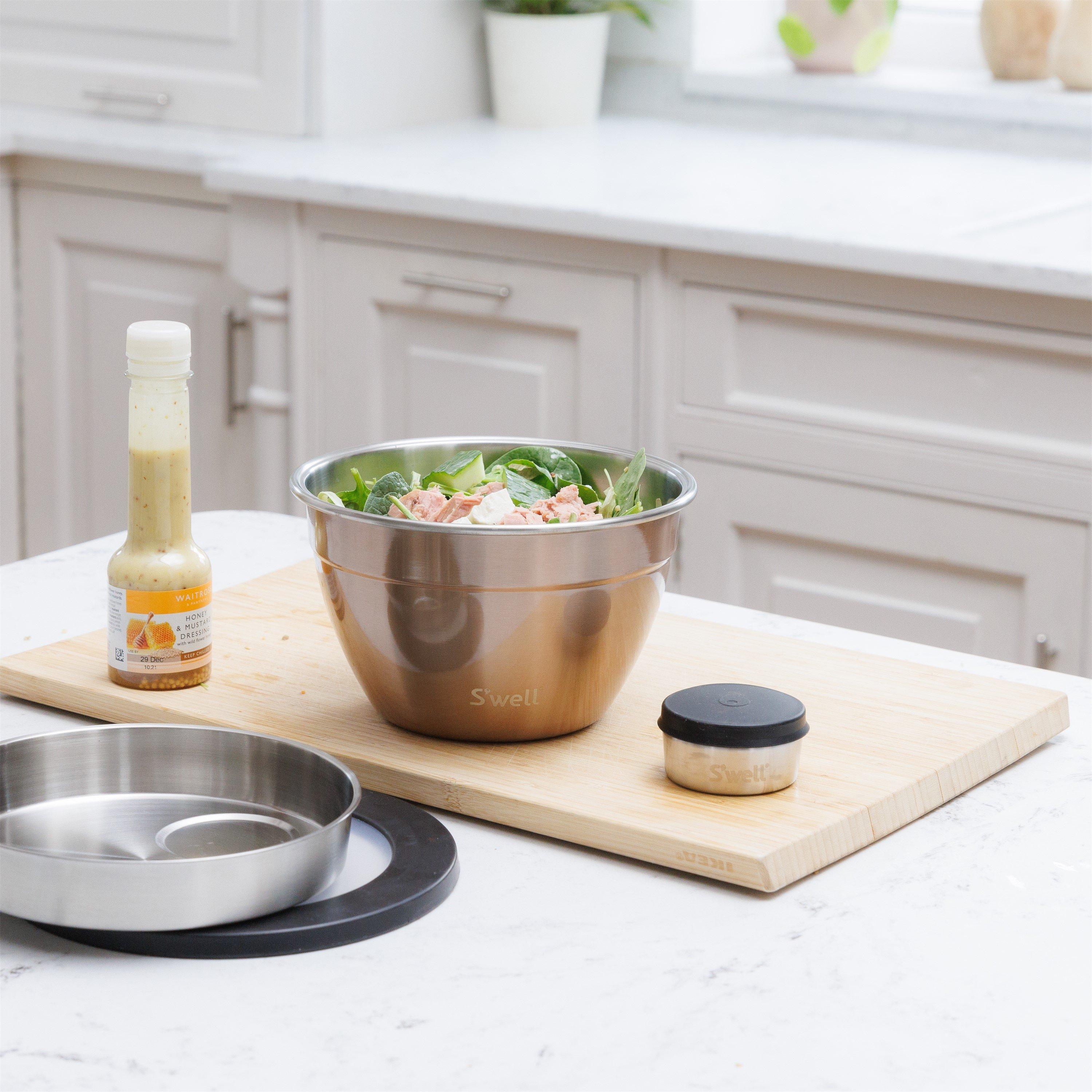 Gold - Swell - S'well Pyrite Salad Bowl Kit, 1.9L - 3