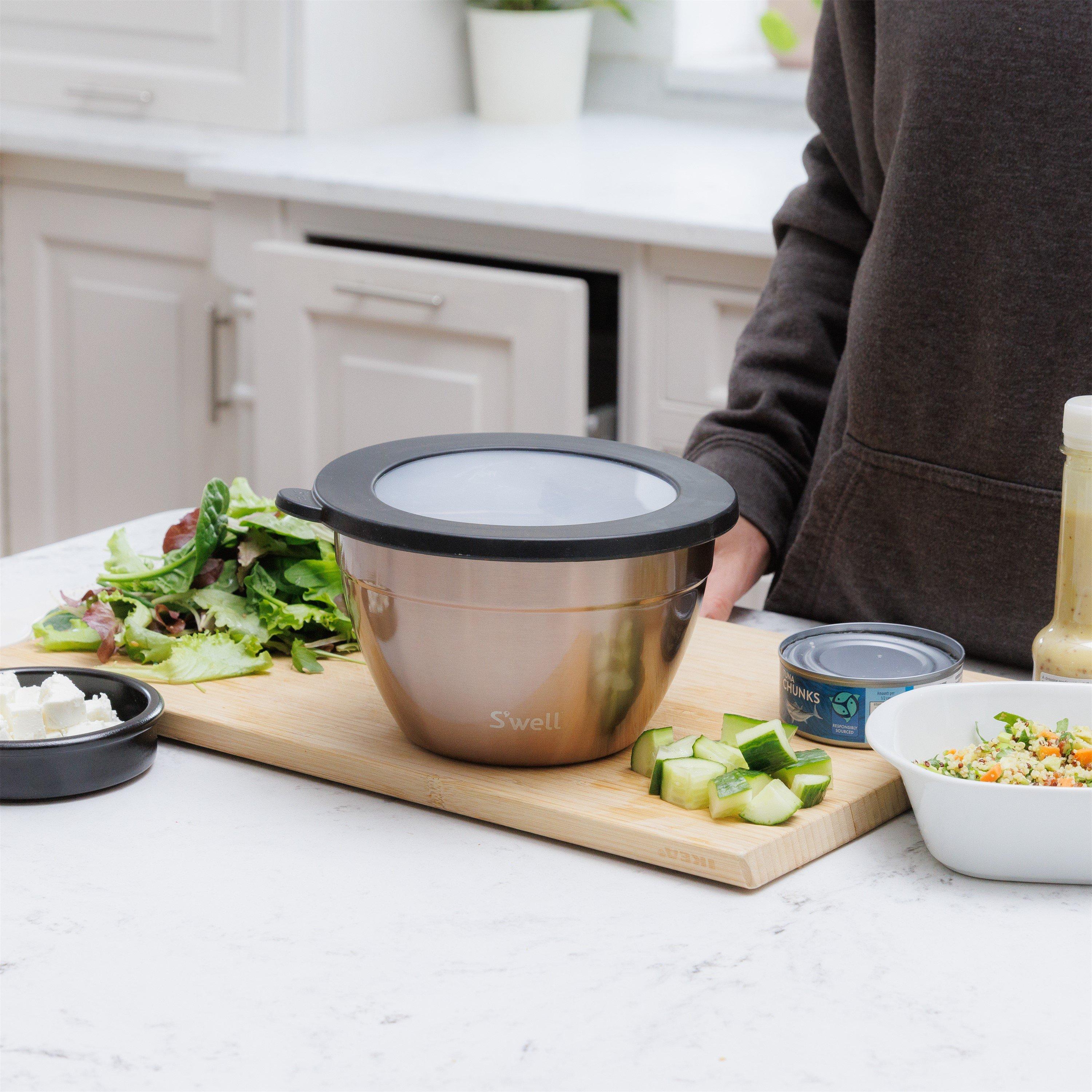 Gold - Swell - S'well Pyrite Salad Bowl Kit, 1.9L - 5