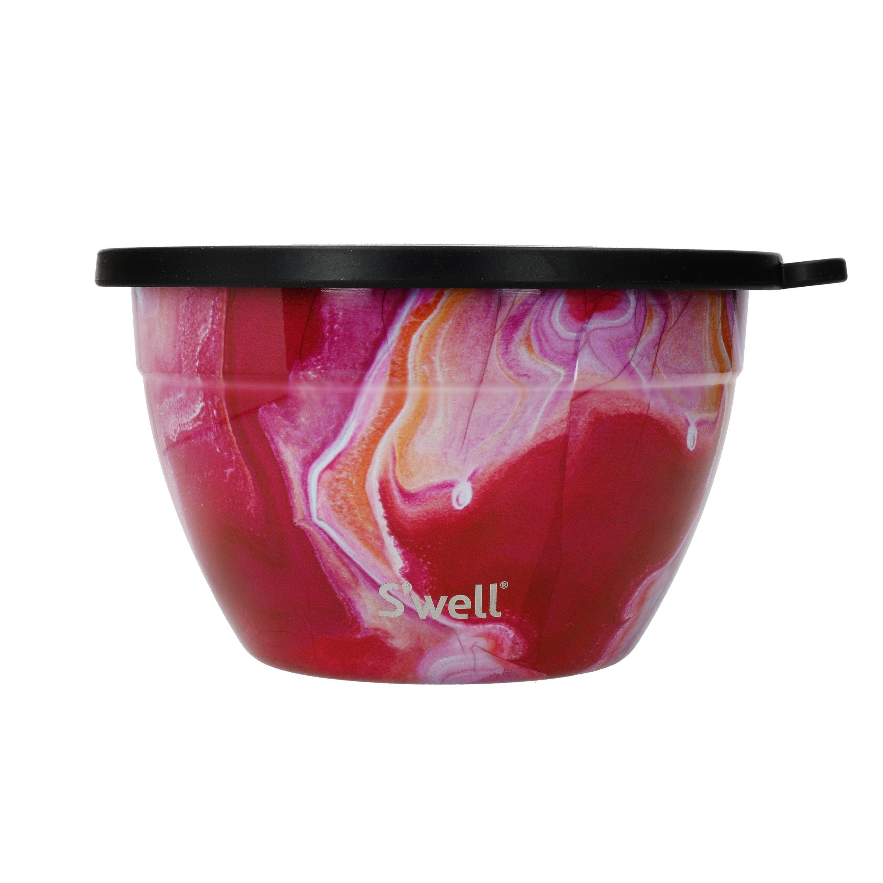 S'well Swell Rose Agate Salad Bowl Kit 1.9l In Pink