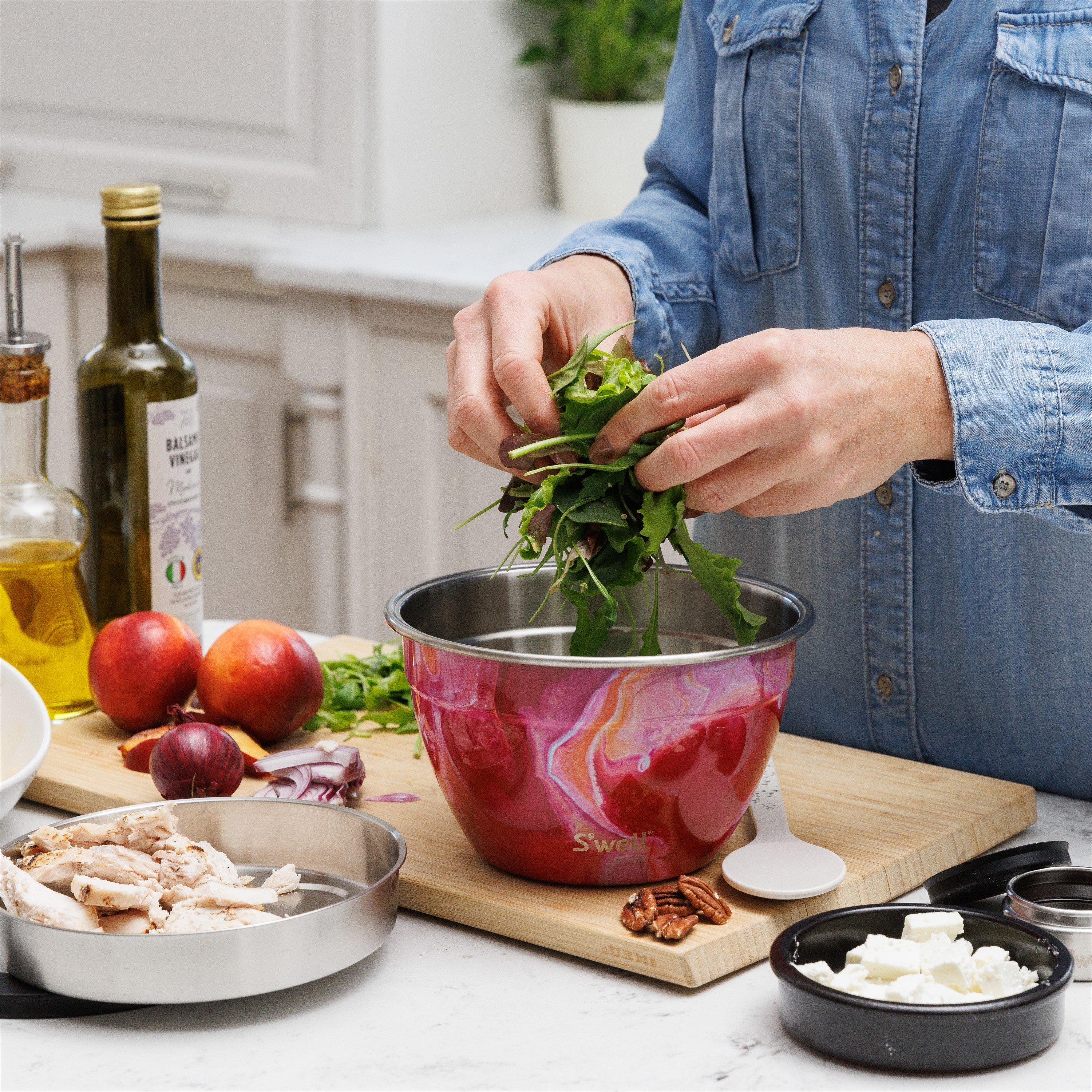 Pink - Swell - Swell Rose Agate Salad Bowl Kit 1.9L - 3