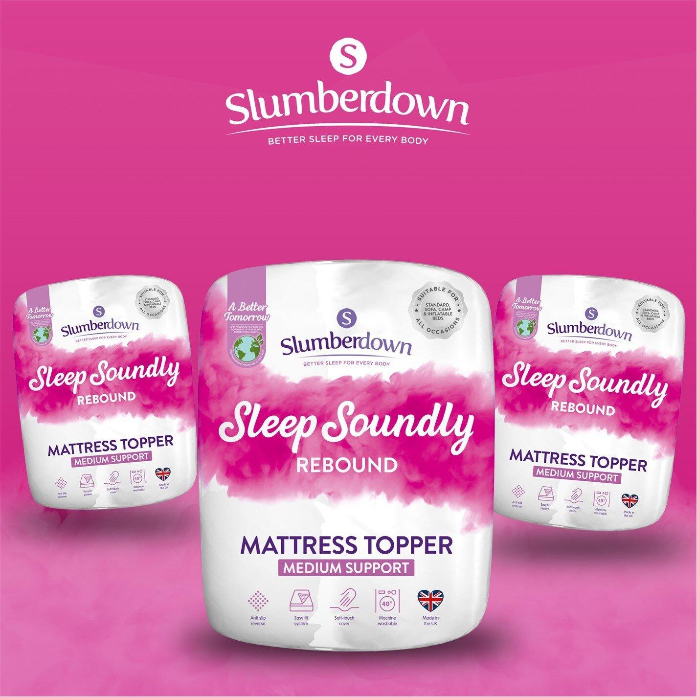 White - Slumberdown - Rebound Mattress Topper - 12