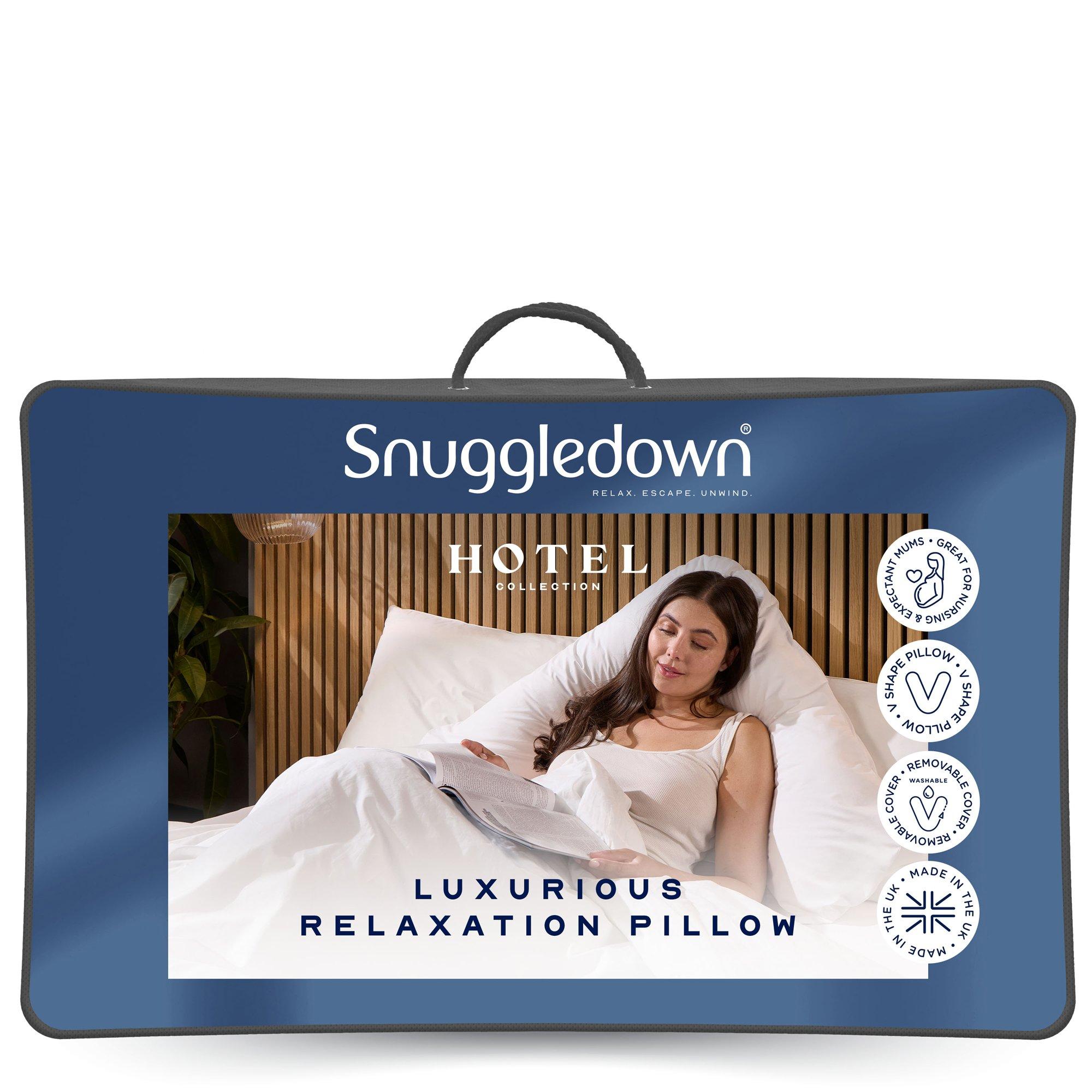 White - Snuggledown - V Shape Pillow Firm Support - 12