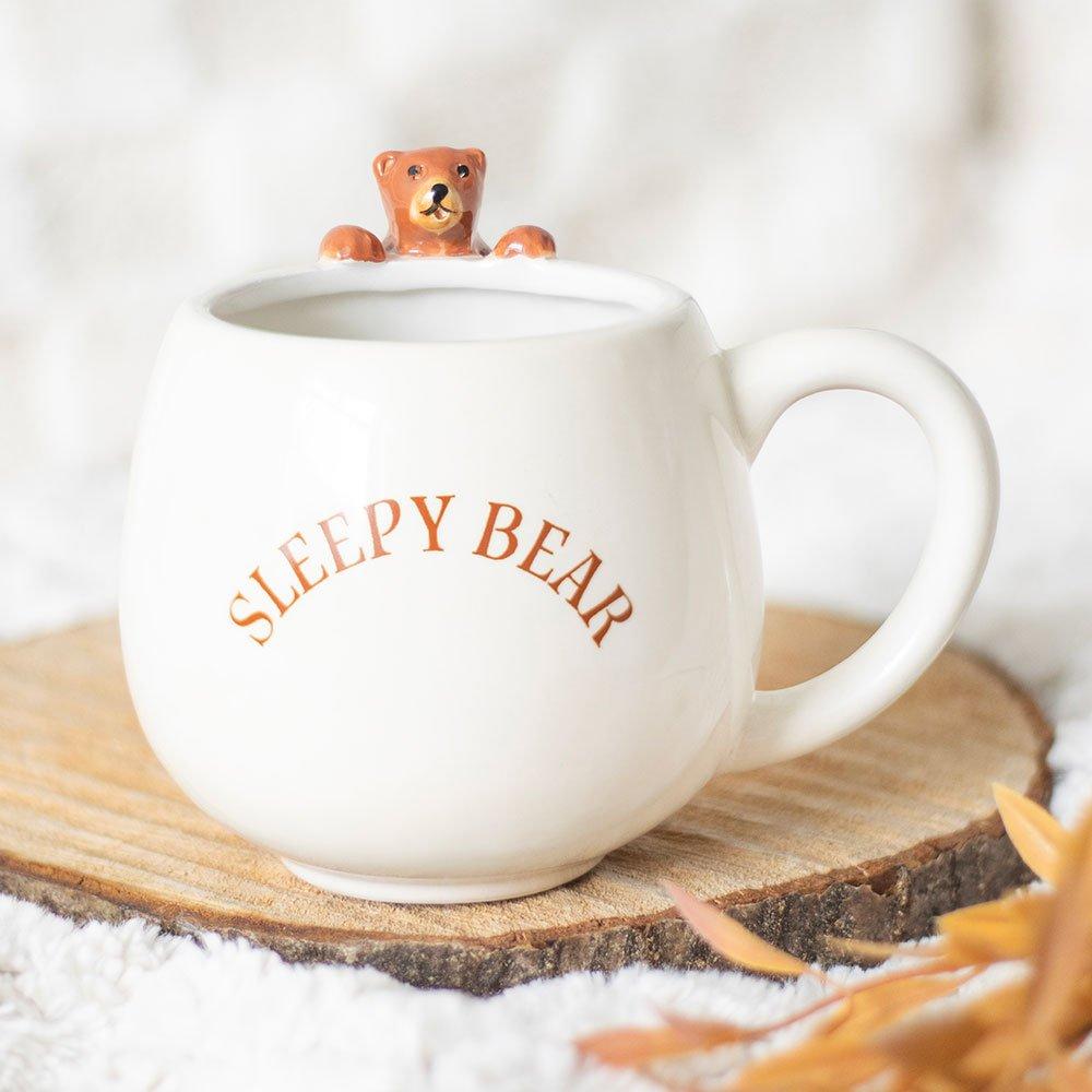 Something Different  Sleepy Bear Rounded Mug - White
