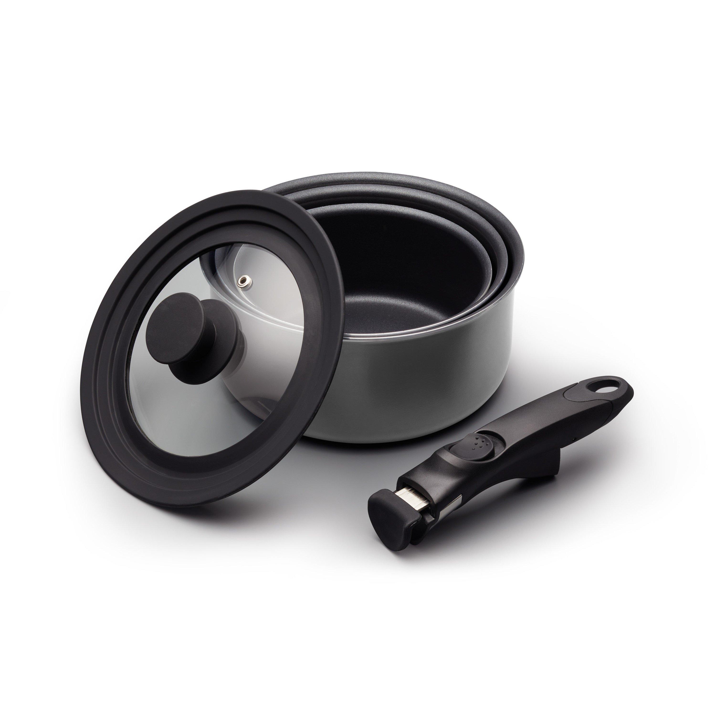 Grey - MasterClass - Smart Space Set of Non-Stick Pans - 1