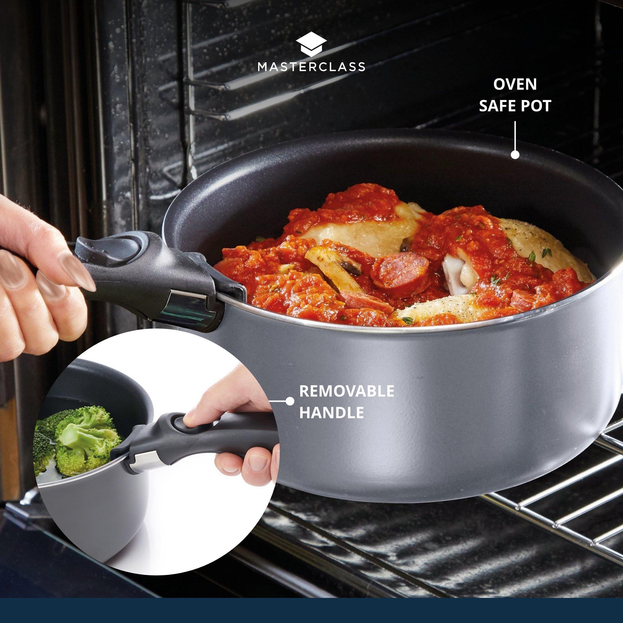 Grey - MasterClass - MasterClass Smart Space Set of Non-Stick Pans - 3