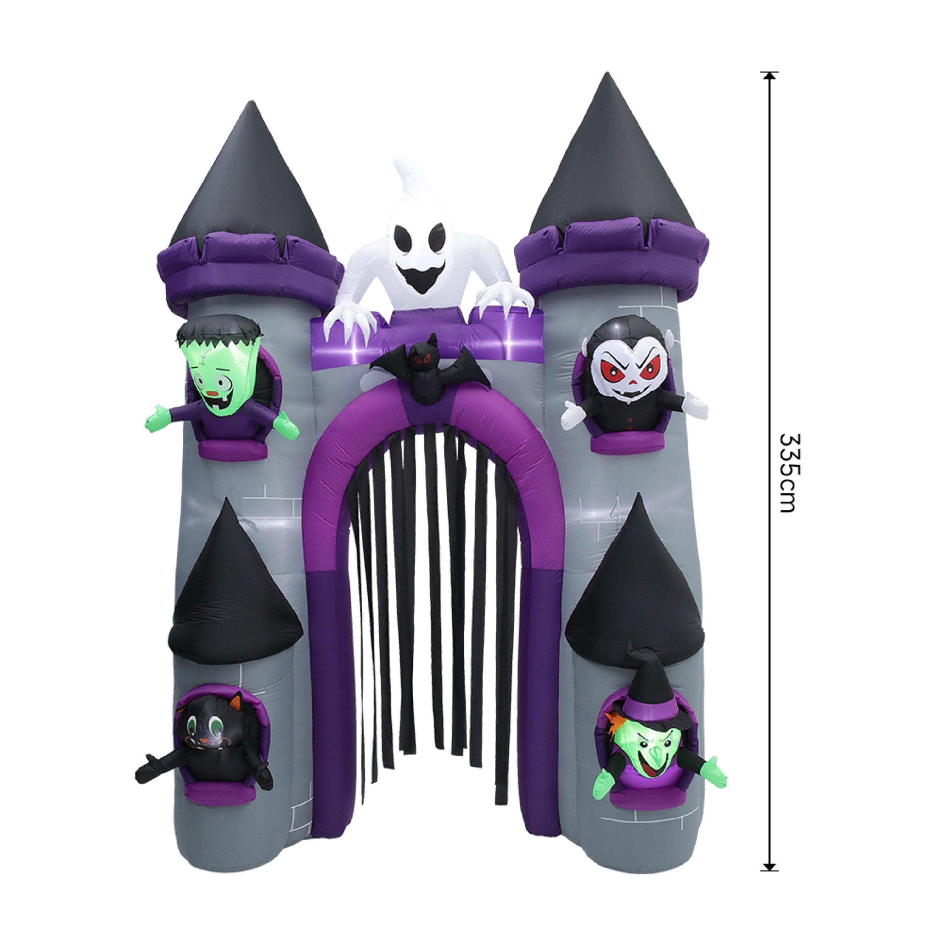 Purpleblackgrey - LIFE IDEAS - Halloween Lighted Haunted Castle Arch Inflatable - 11